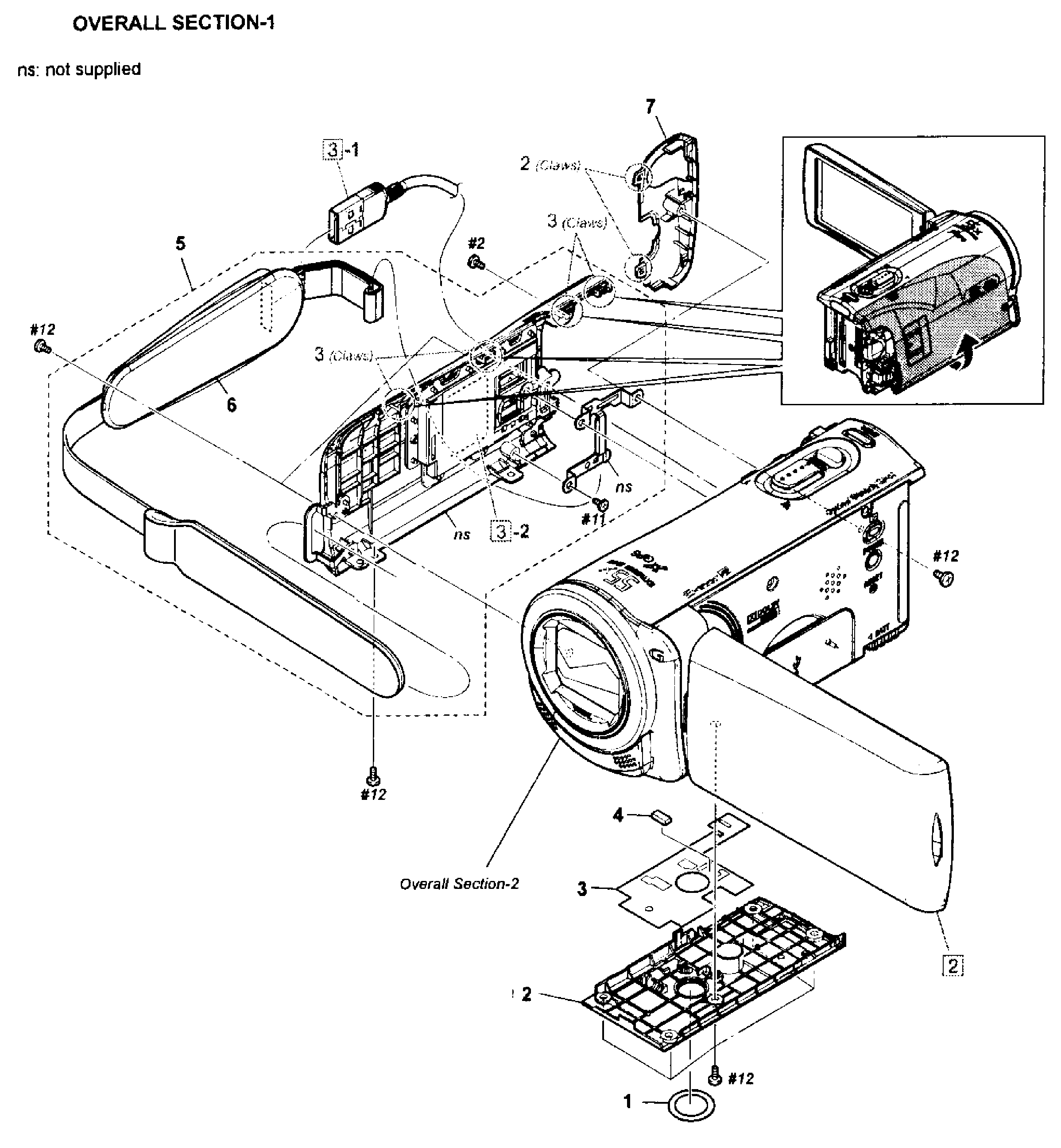 Sony HDR-CX260VT main assy 1 diagram