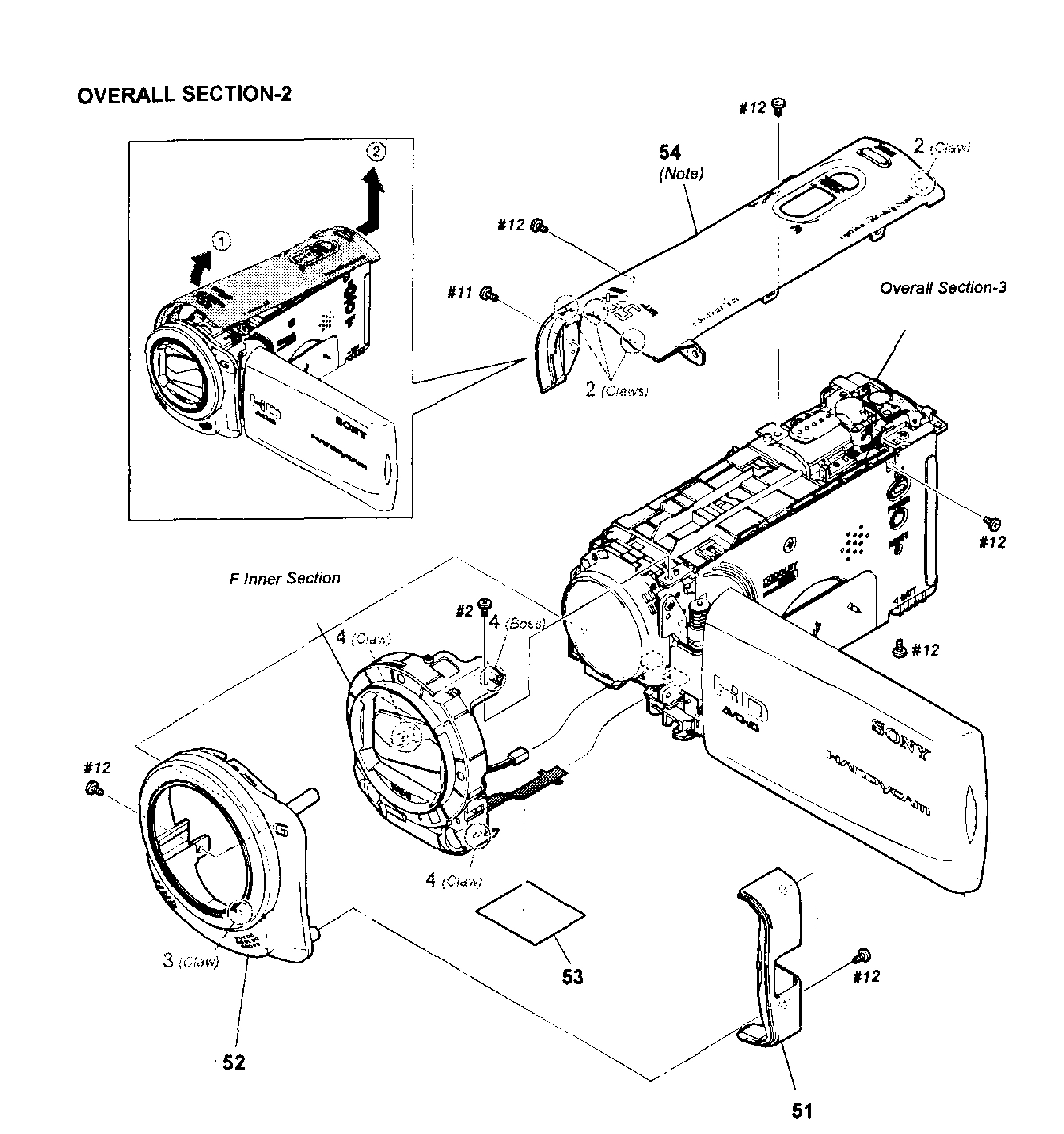 Sony HDR-CX260VT main assy 2 diagram
