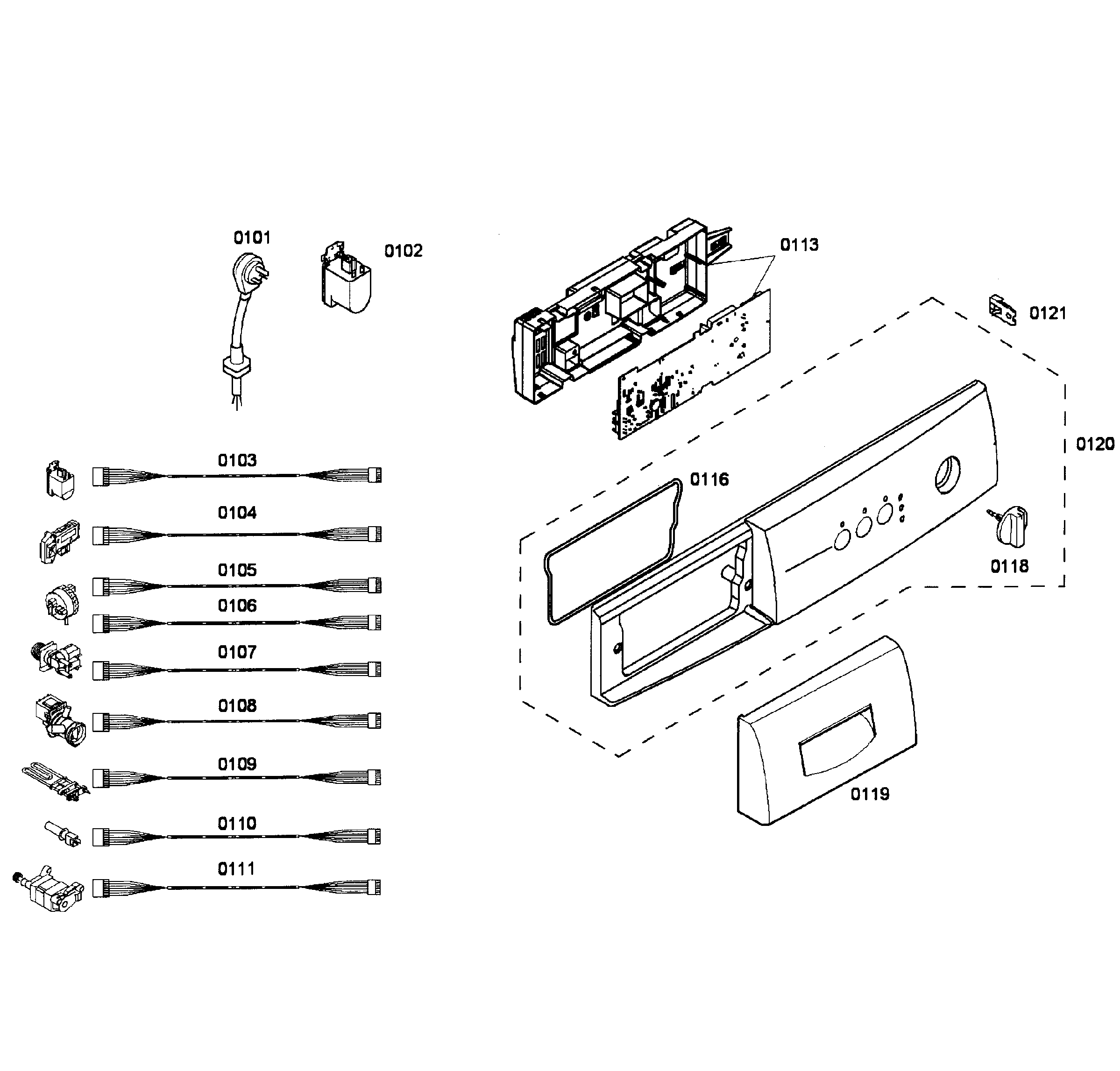 Bosch WAE20060UC/18 control panel diagram