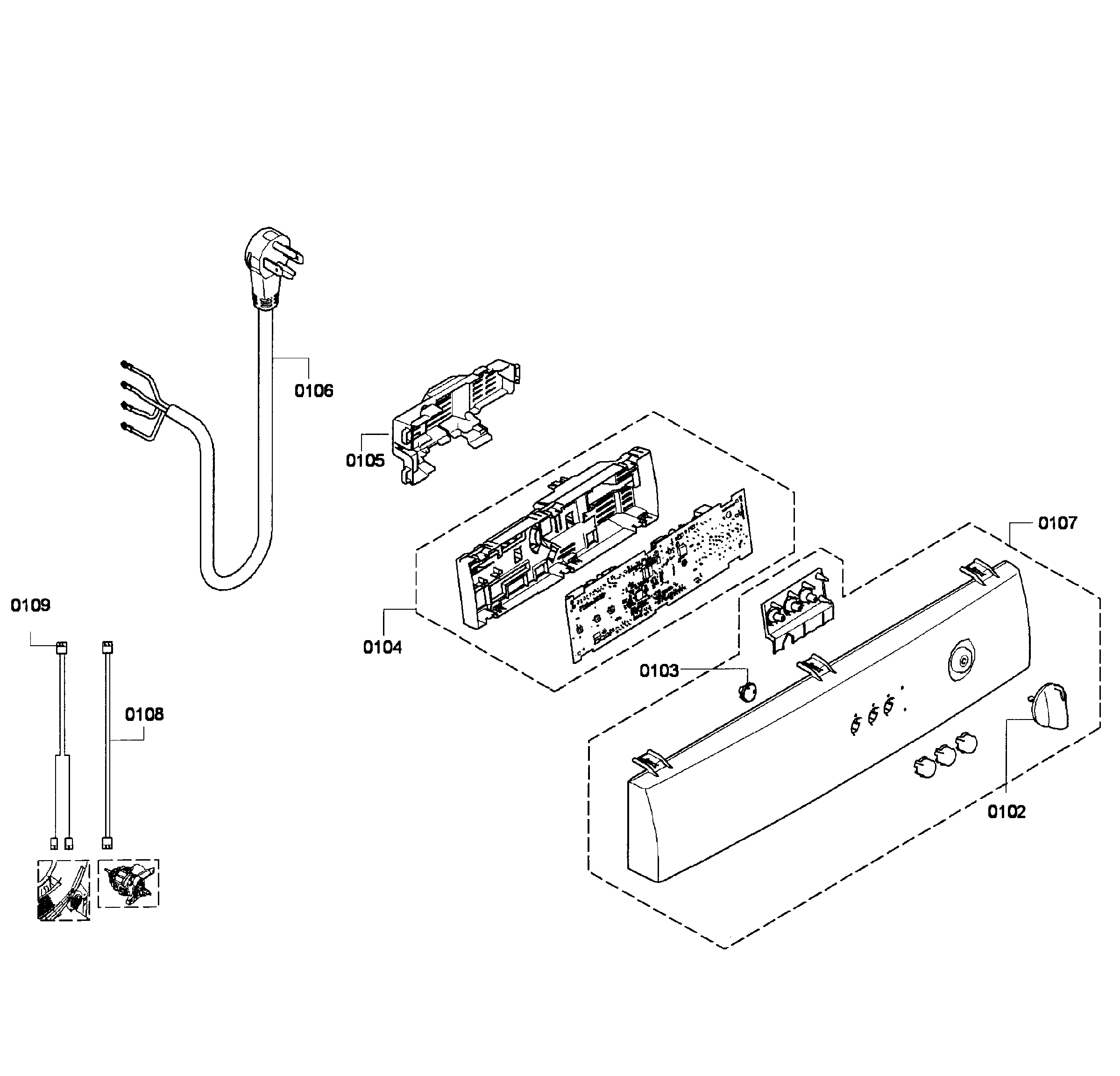 Bosch WTC82100US/02 control panel diagram