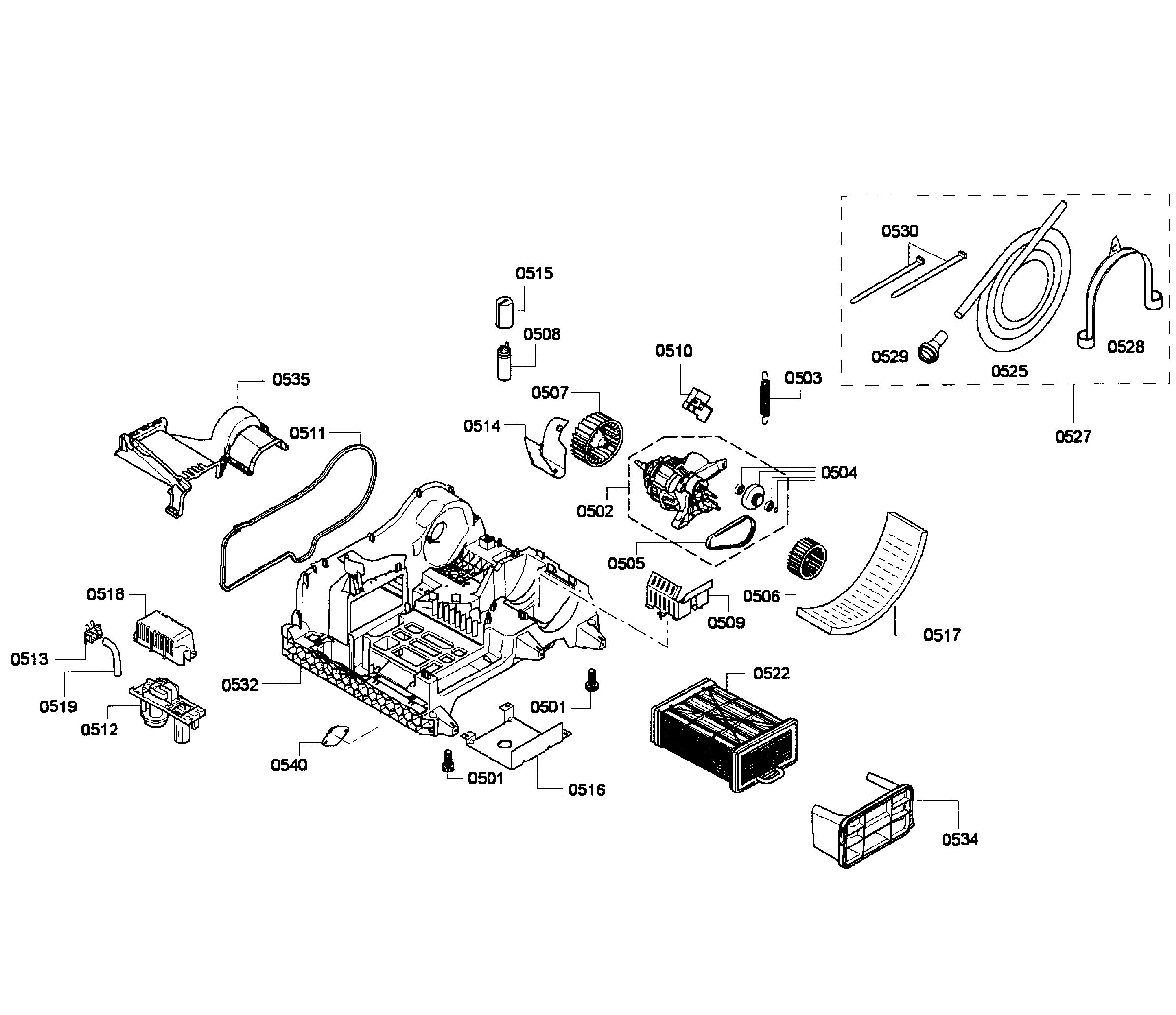 Bosch WTC82100US/02 base assy diagram