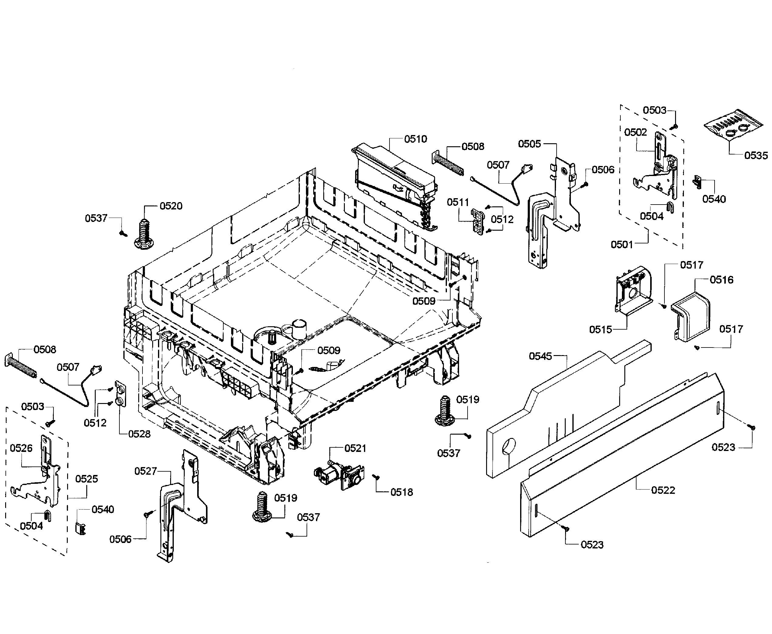 Bosch SHX3AR72UC/08 base assy diagram