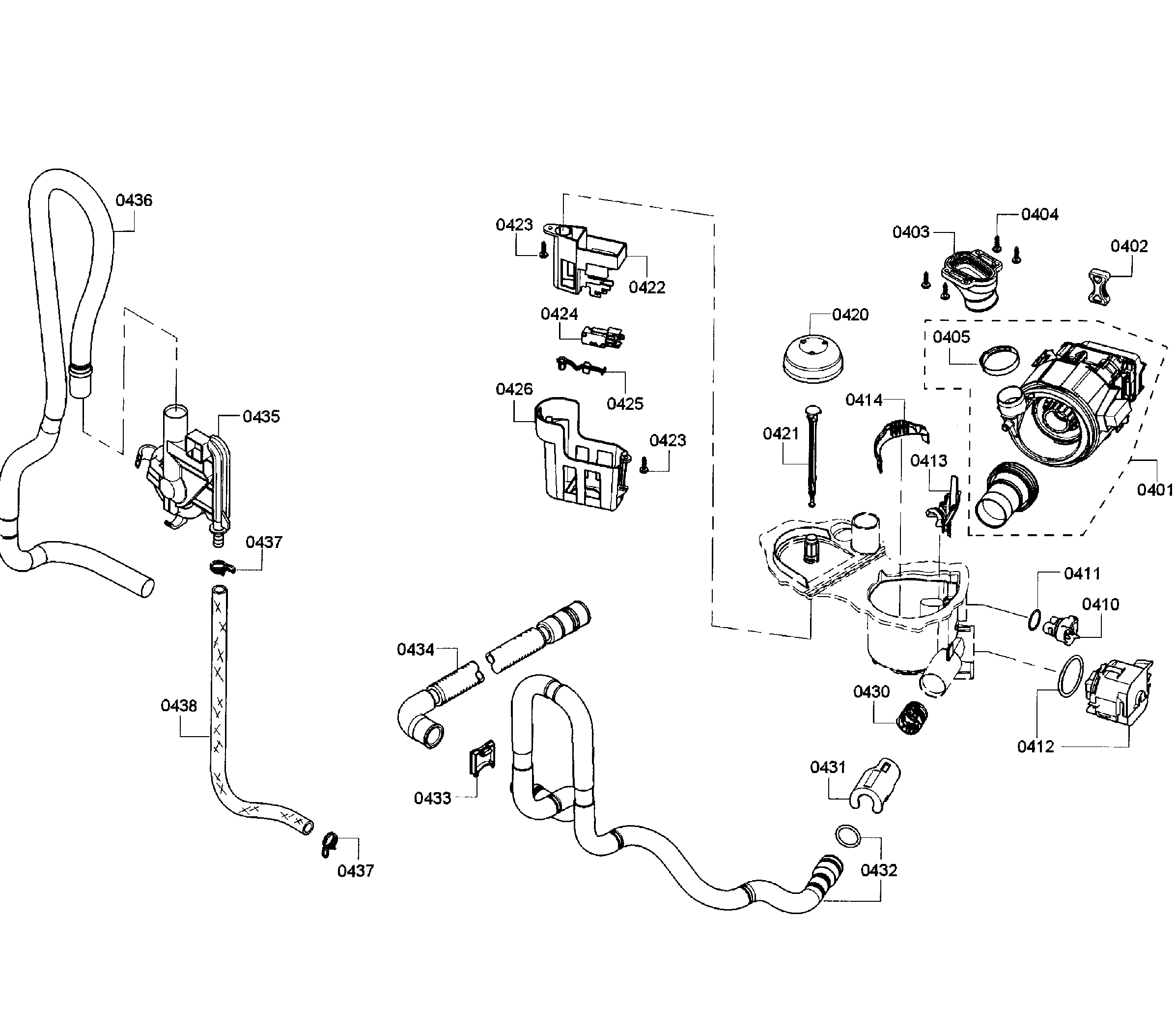 Bosch SHE3AR55UC/08 pump assy diagram