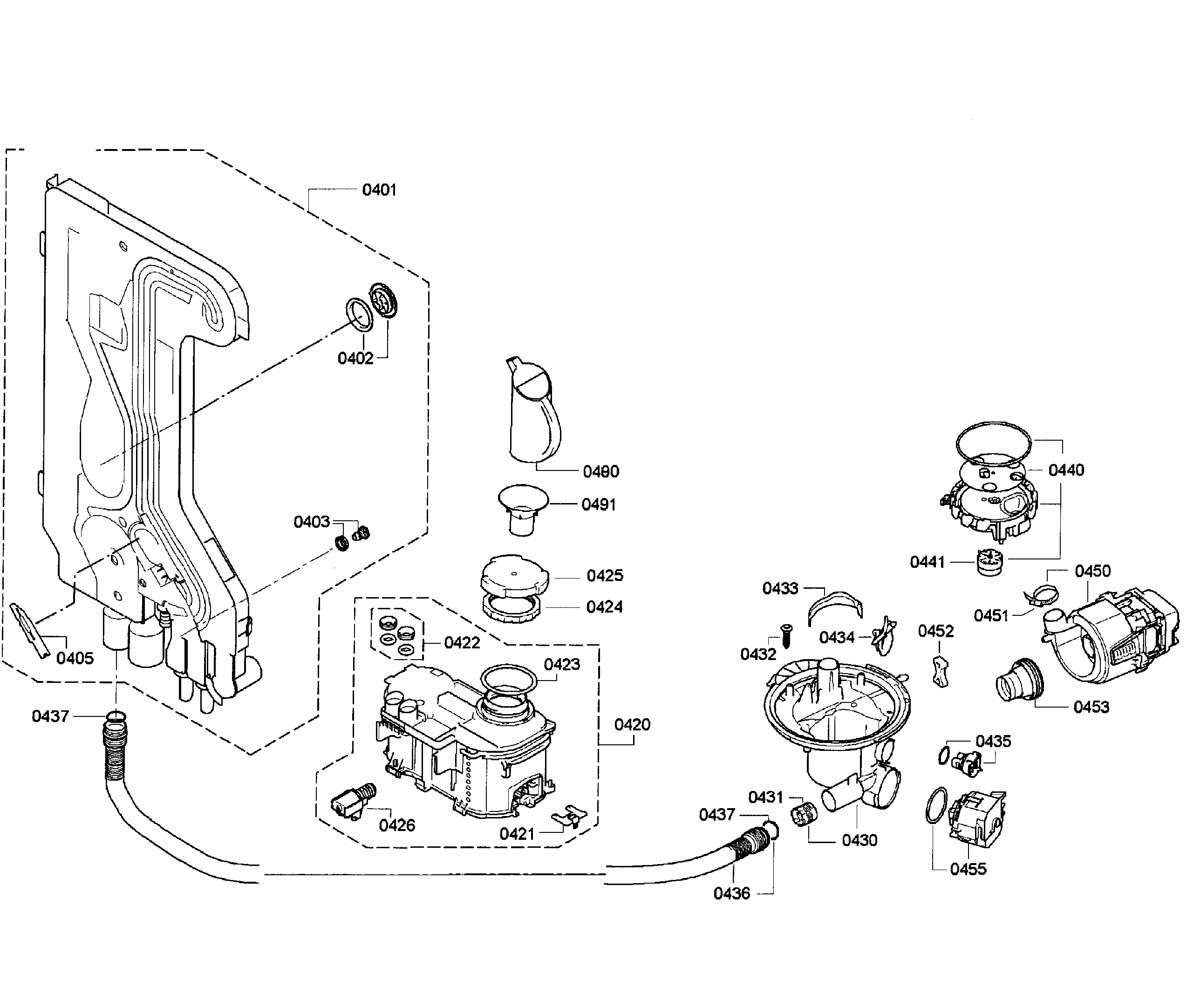 Bosch SGE63E15UC/52 pump assy diagram