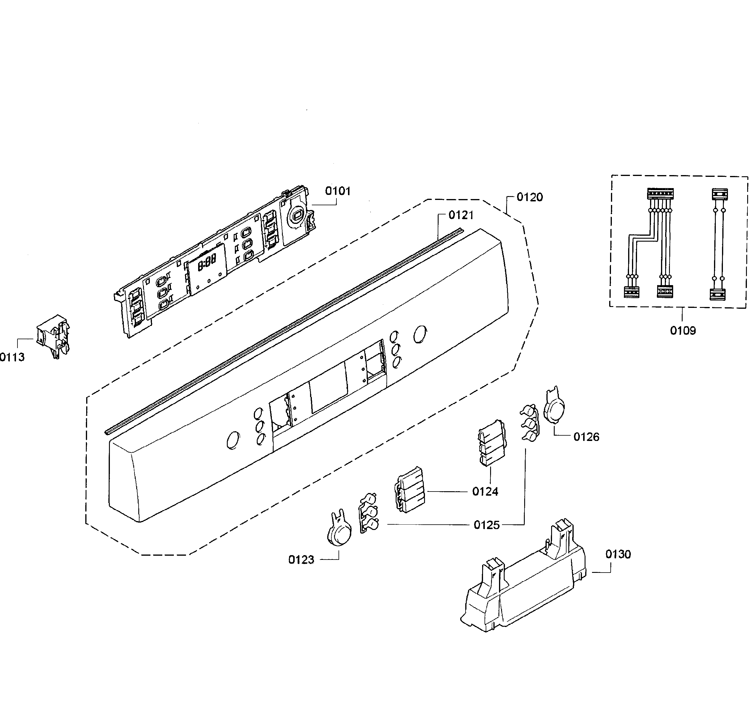 Bosch SGE63E15UC/55 control panel diagram
