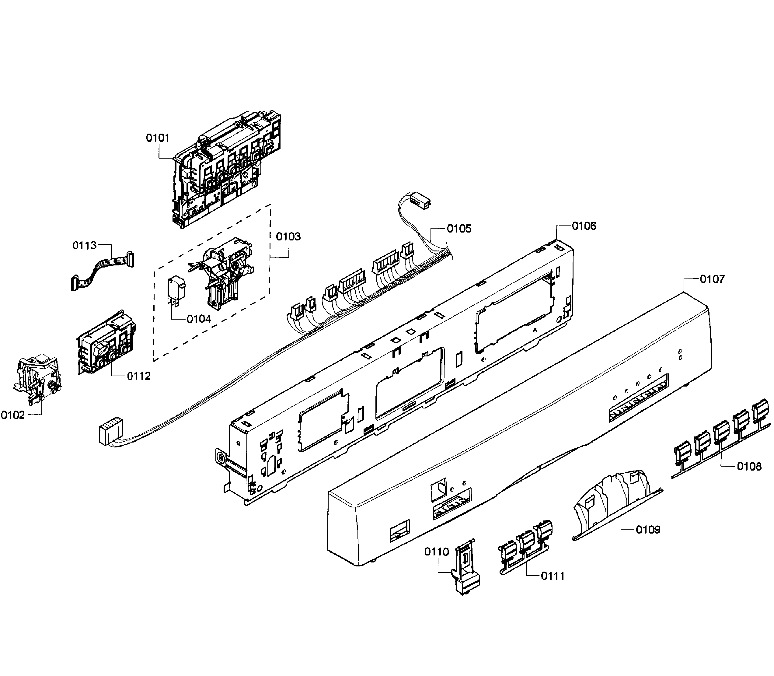 Bosch SHE55M16UC/64 control panel diagram