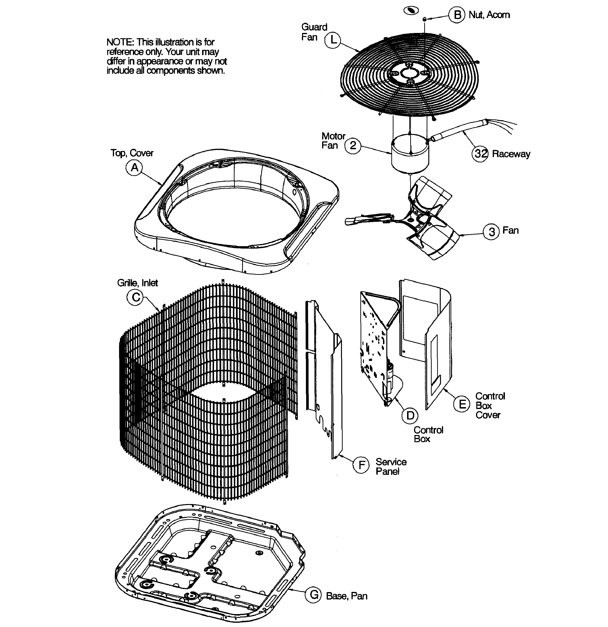 ICP N4H330AKA100 cabinet diagram
