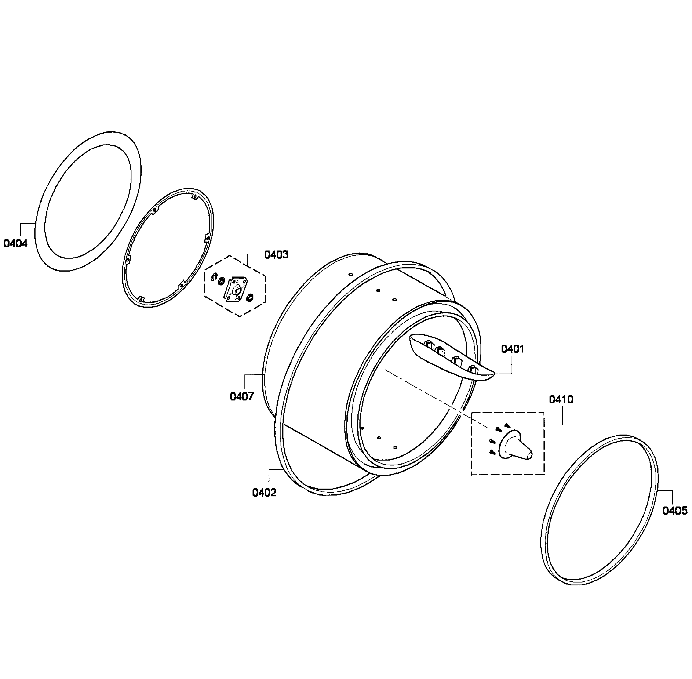 Bosch WTV76100US/08 drum diagram