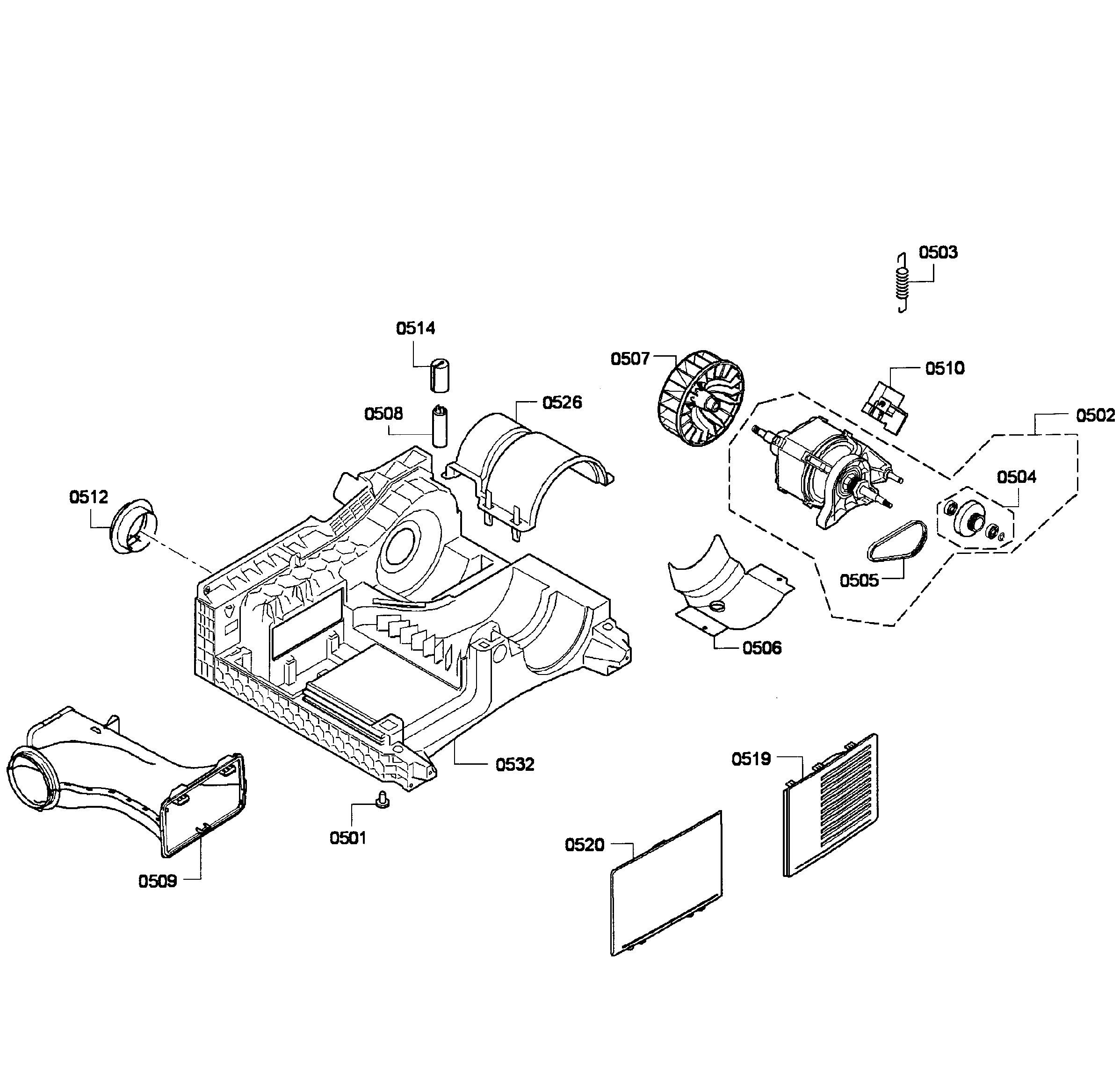 Bosch WTV76100US/08 motor assy diagram