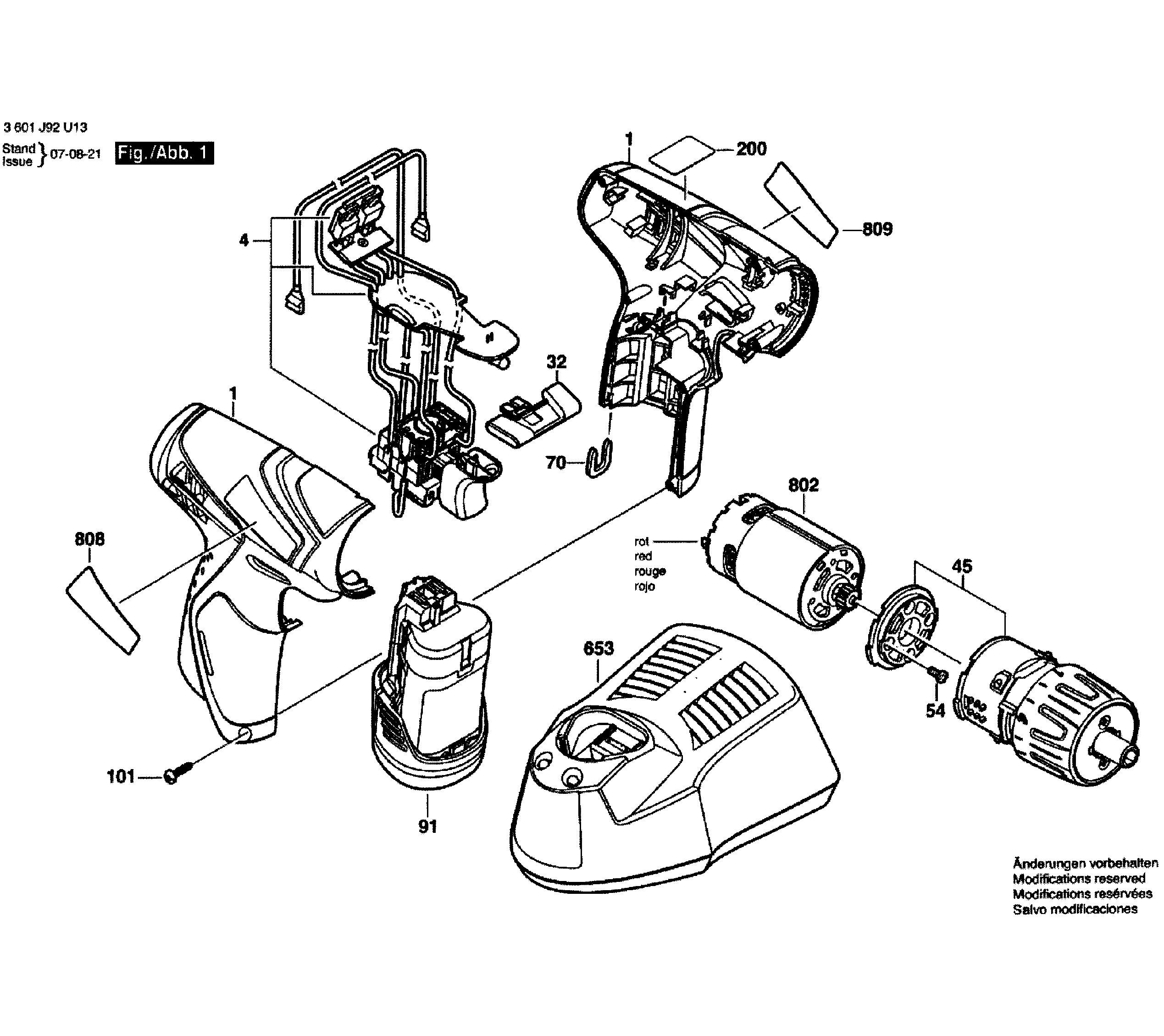 Bosch PS20-2A drill driver diagram