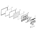 RCA LED52B45RQ cabinet parts diagram