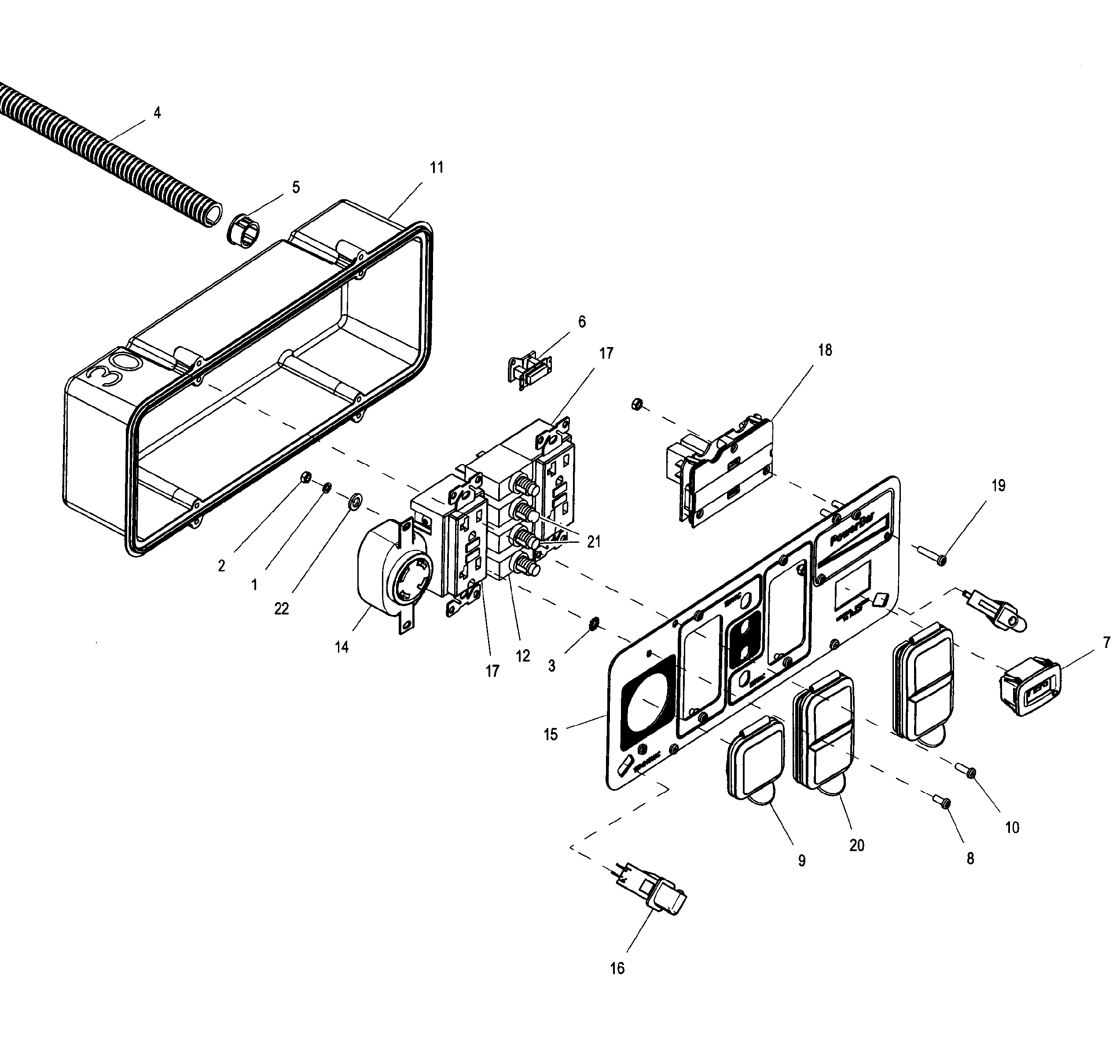 Generac 5798-0 control panel diagram