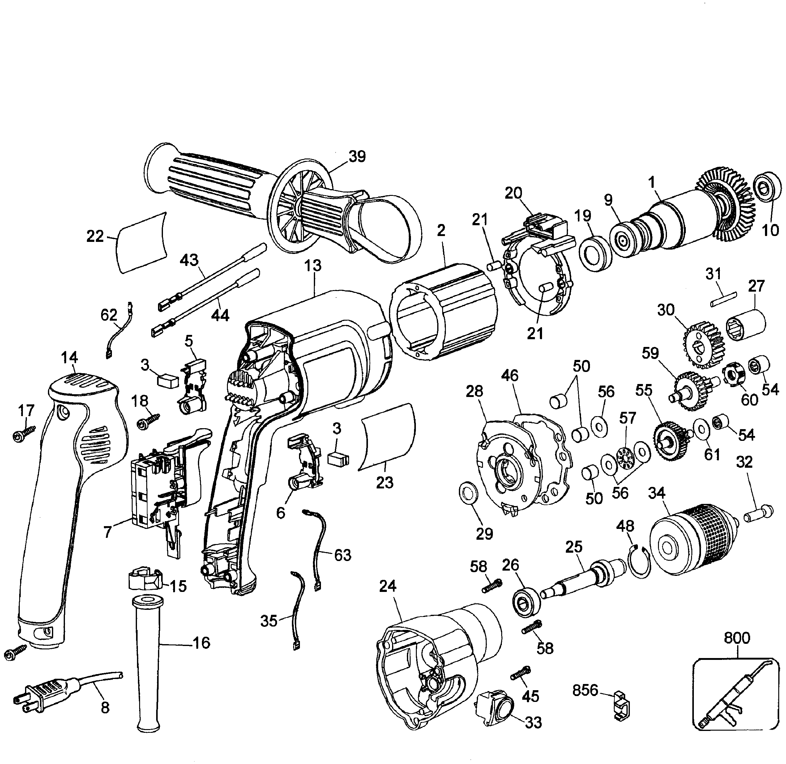 DeWalt DW246 TYPE3 drill diagram