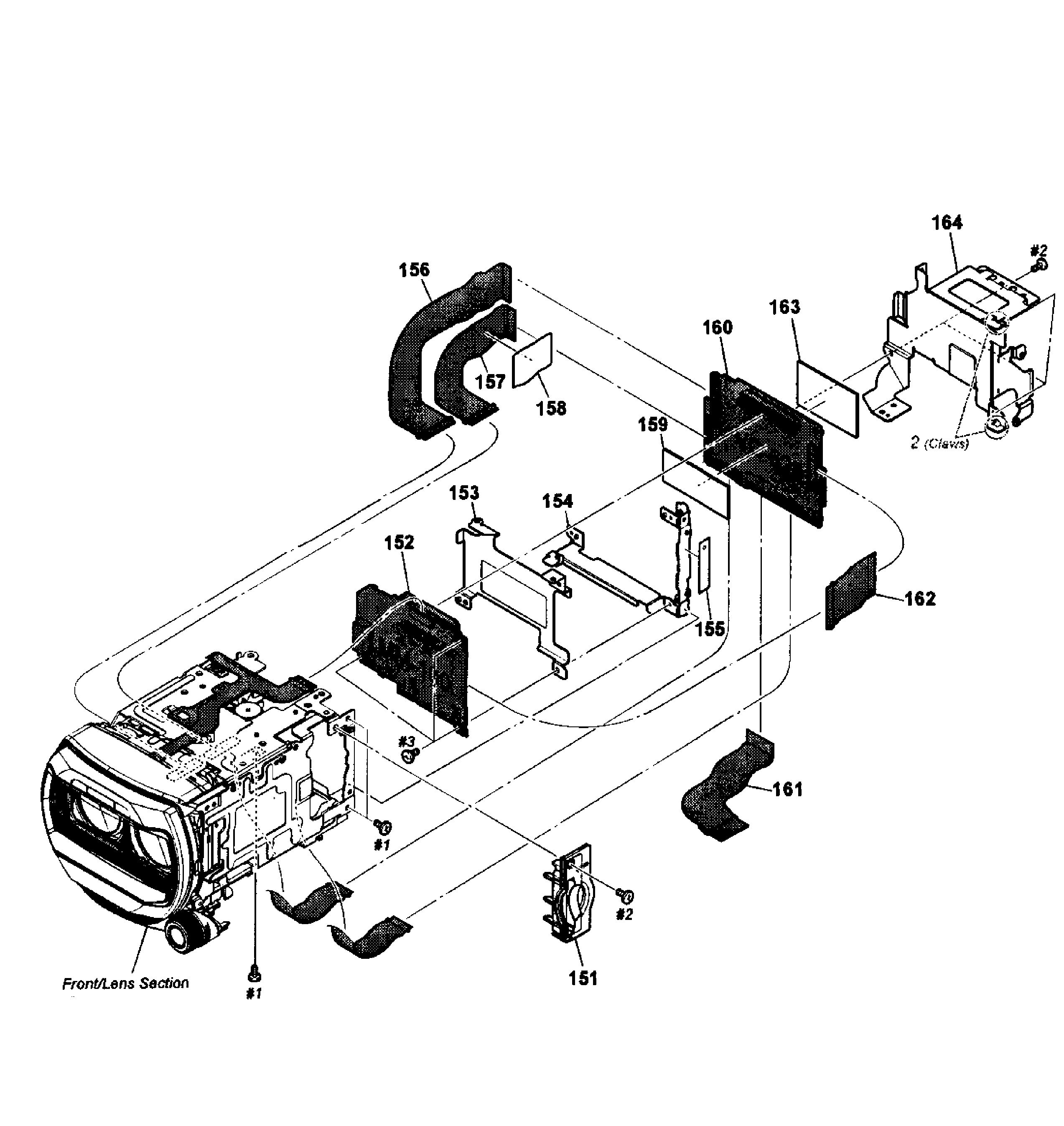 Sony HDR-TD10 main assy diagram