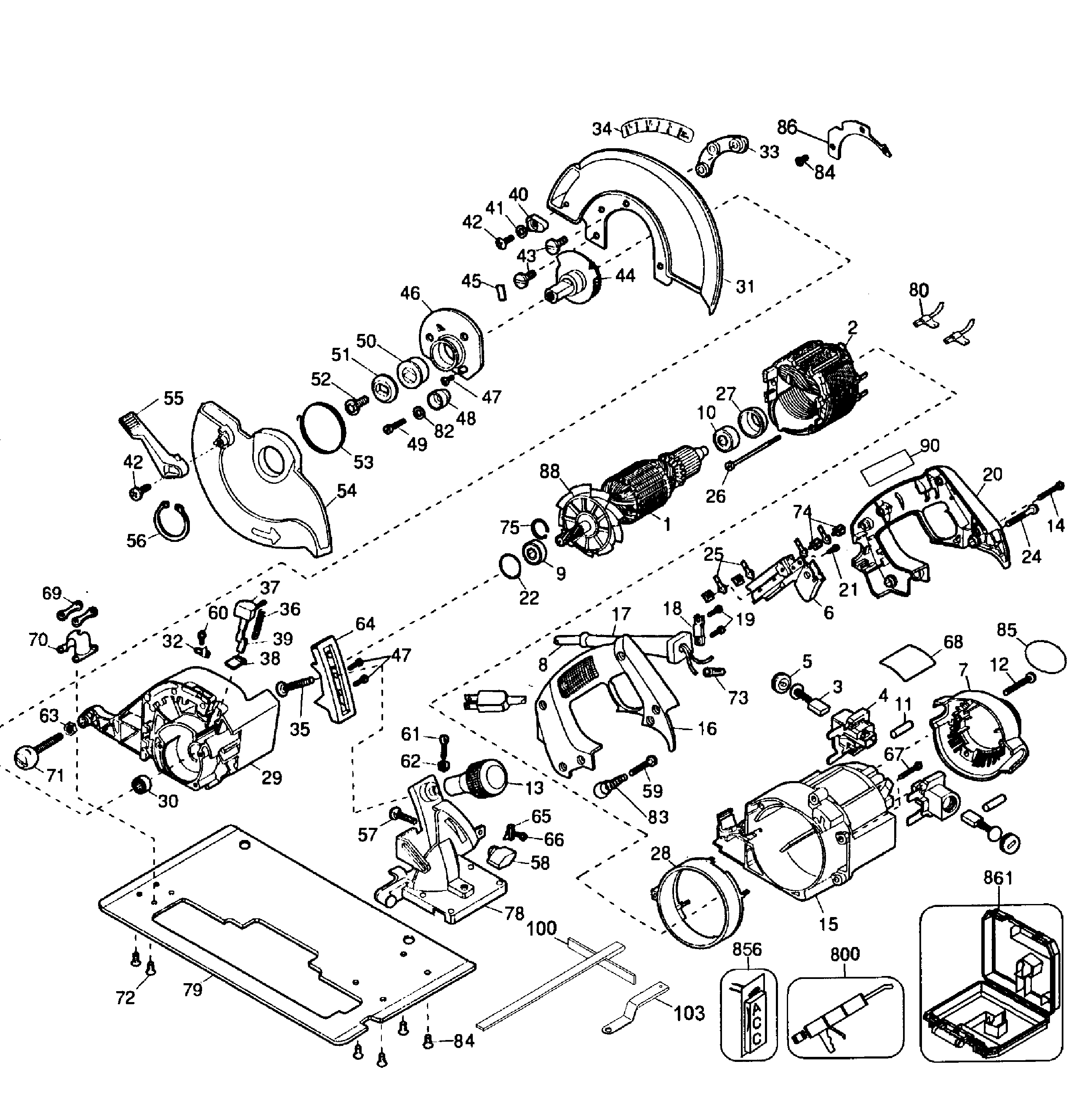DeWalt DW384 TYPE3 saw circular diagram