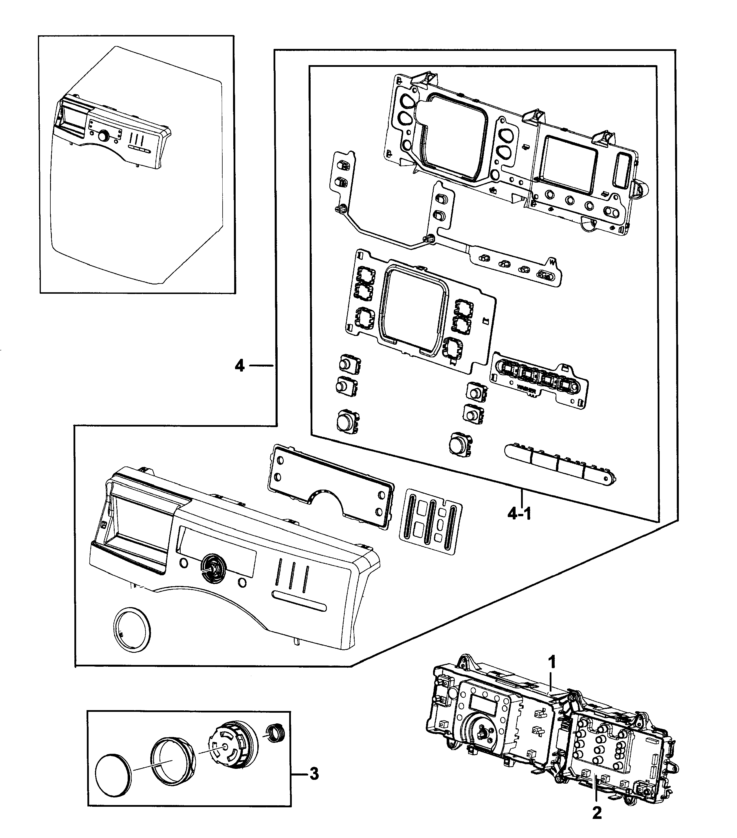 Kenmore 40249032012 control panel diagram