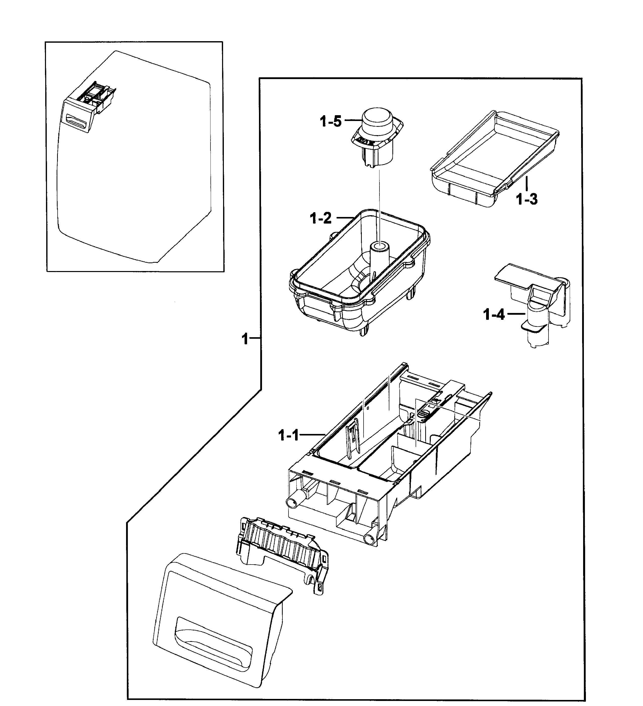 Kenmore 40249032012 drawer diagram