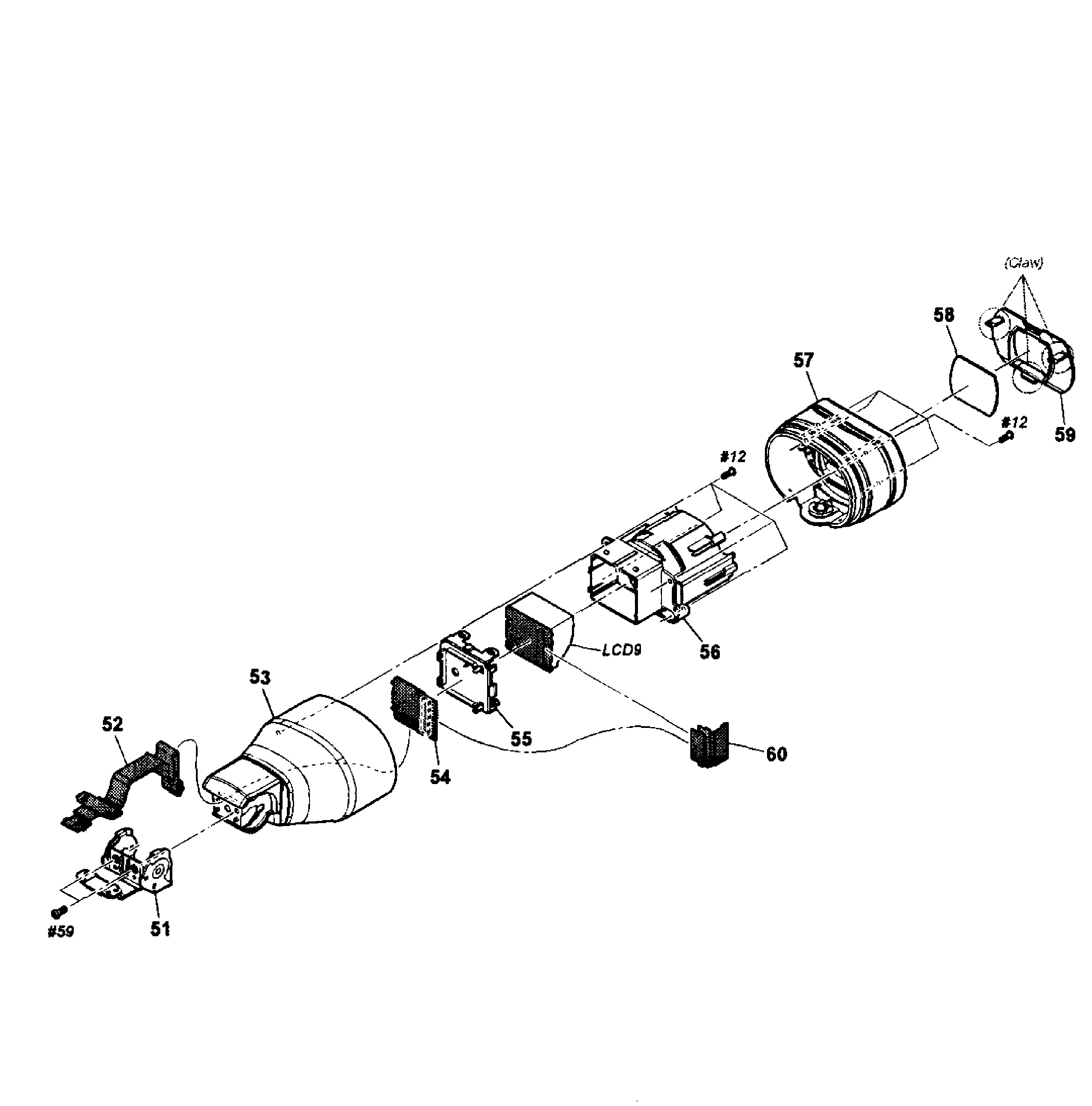 Sony NEX-VG20H evf section diagram
