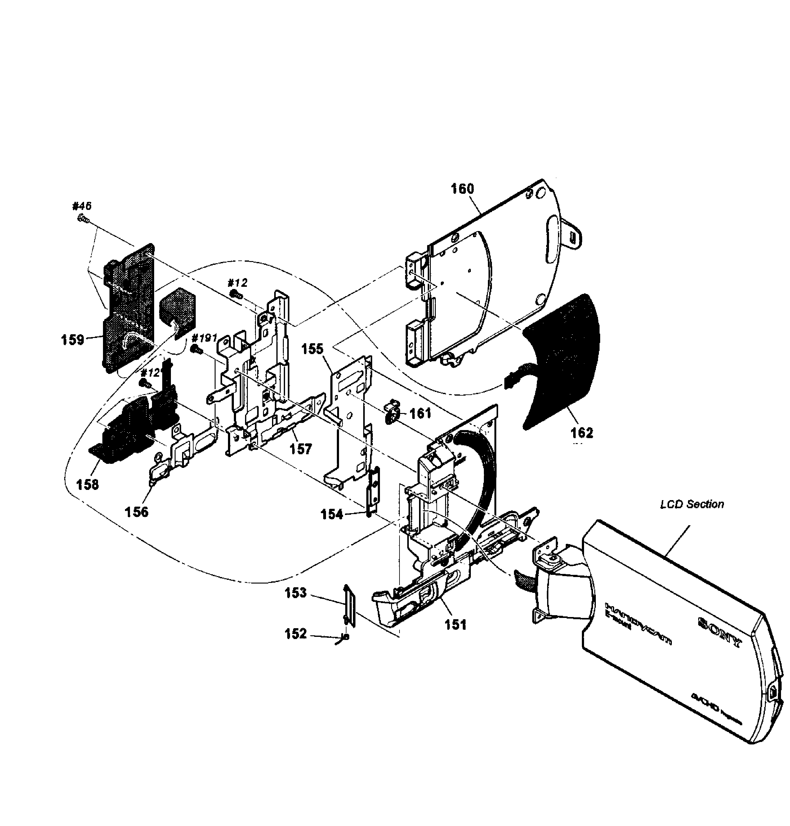 Sony NEX-VG20H right cabinet diagram