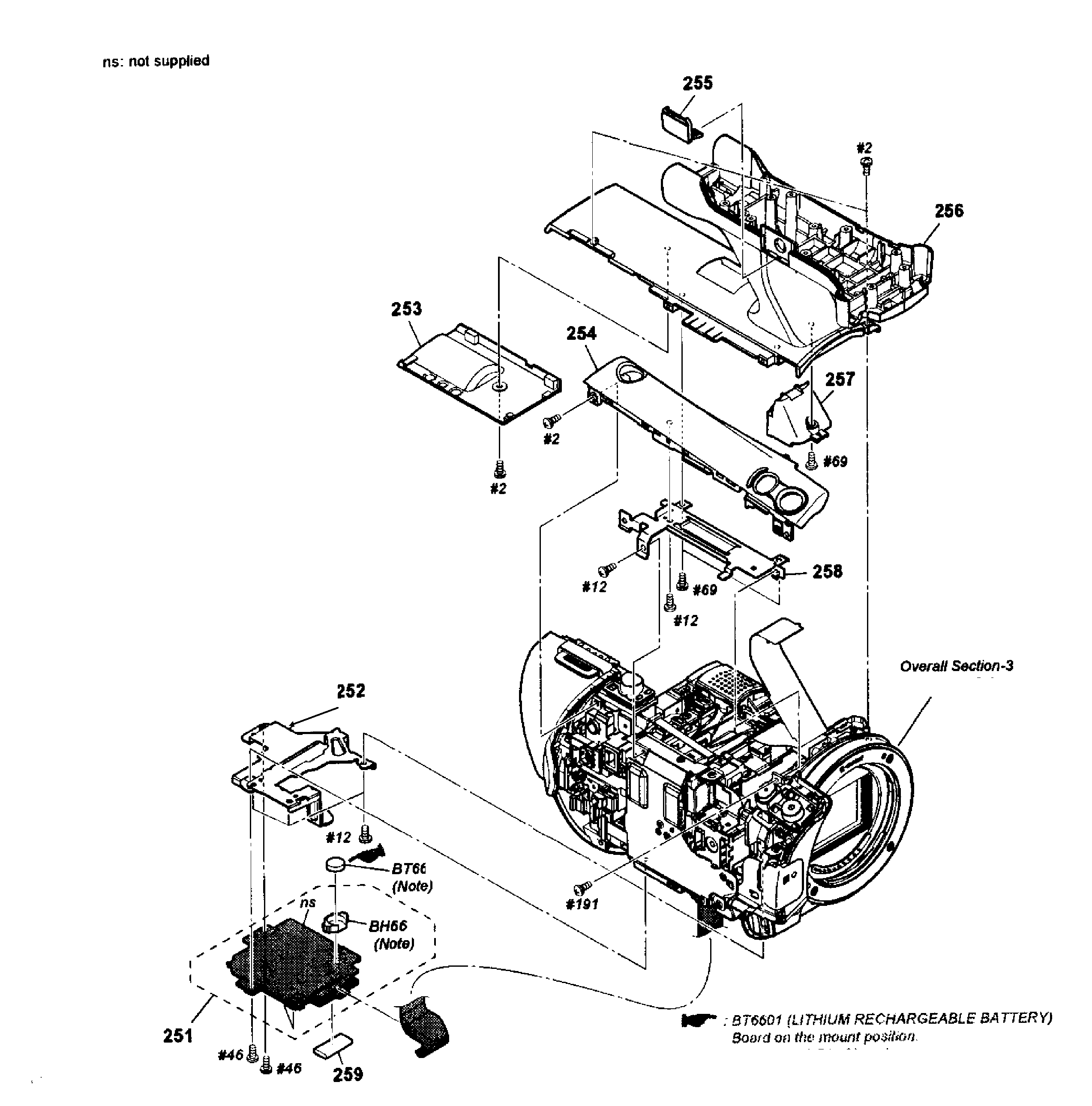 Sony NEX-VG20H handle section diagram