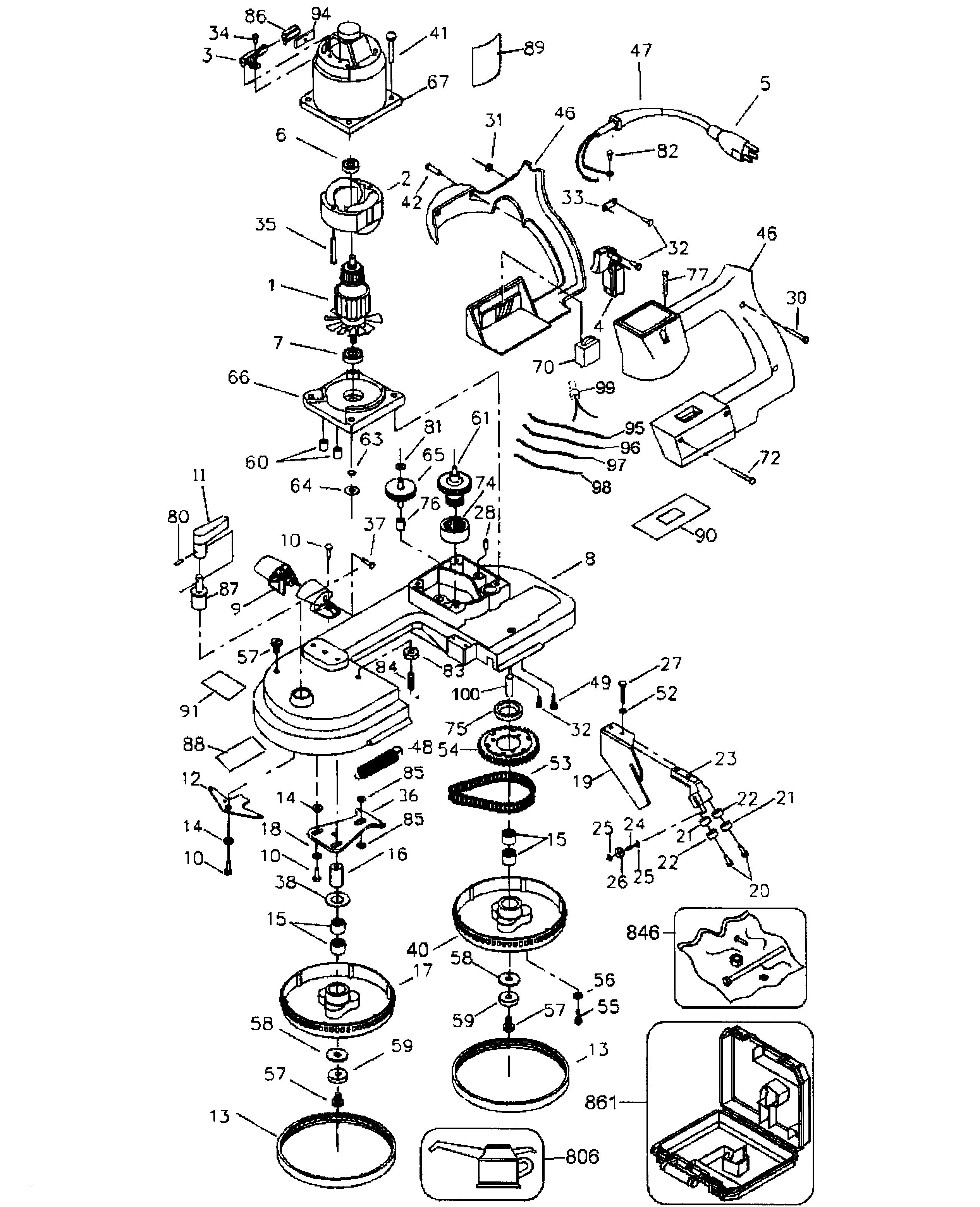DeWalt DW328 TYPE3 saw band diagram
