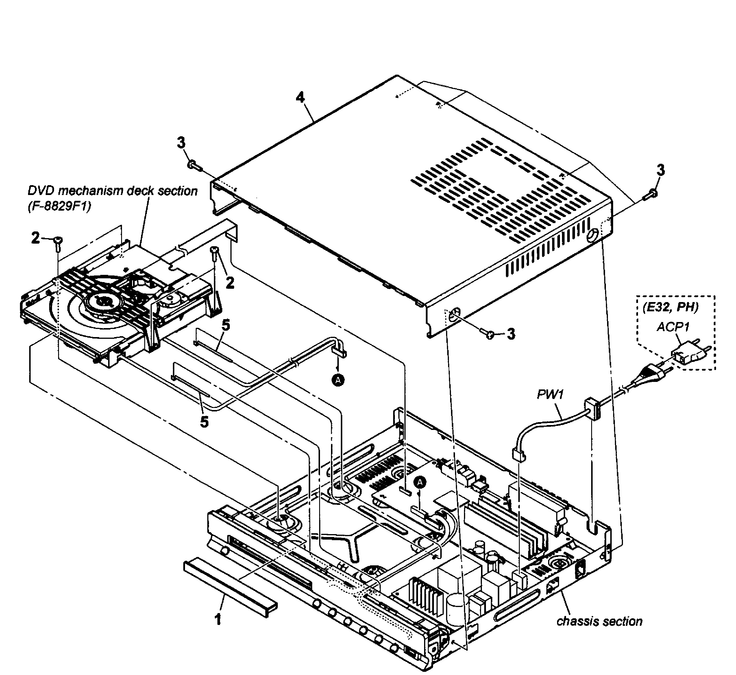 Sony DAV-TZ140 top cover diagram