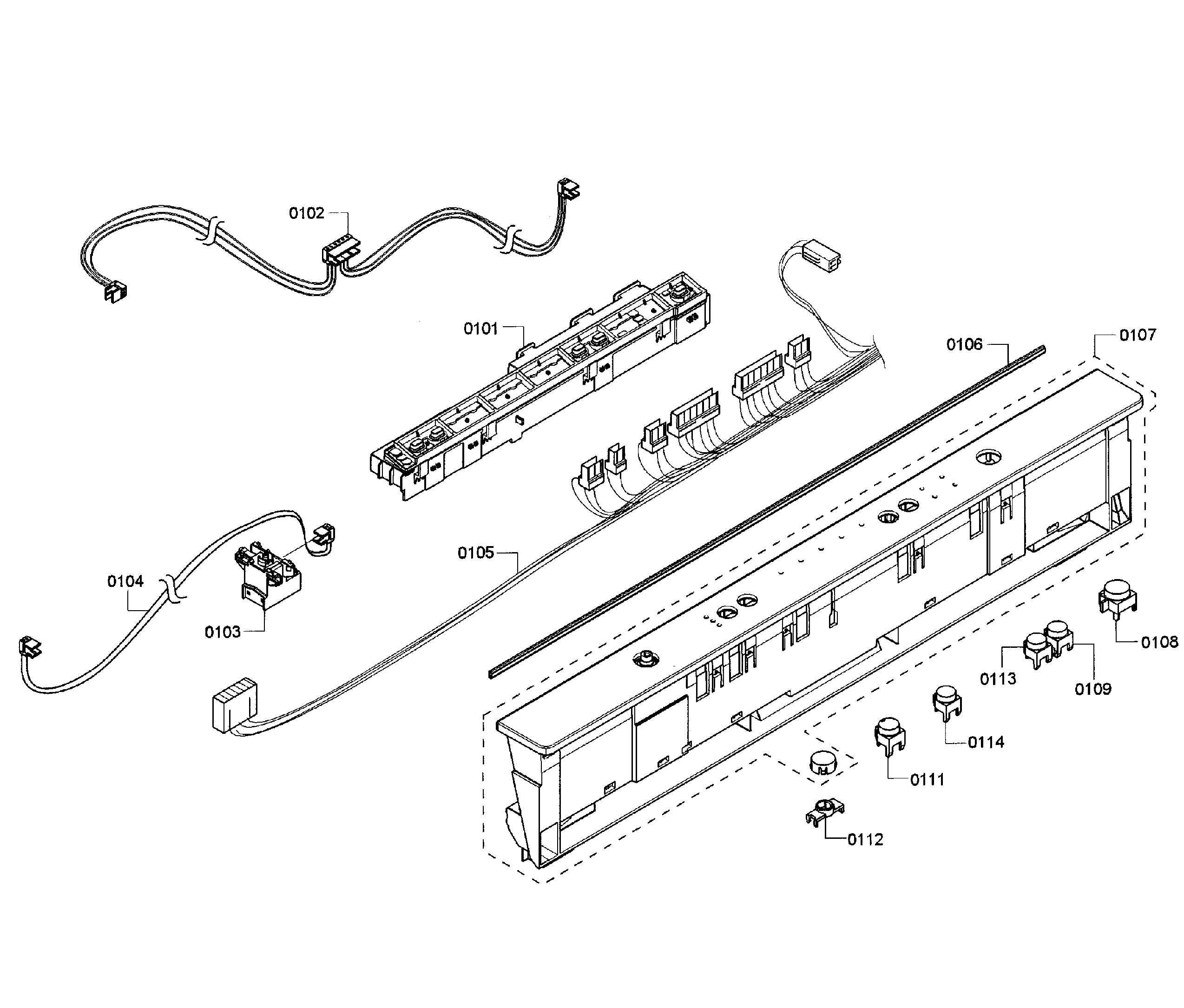 Kenmore Elite 63013912012 control panel diagram