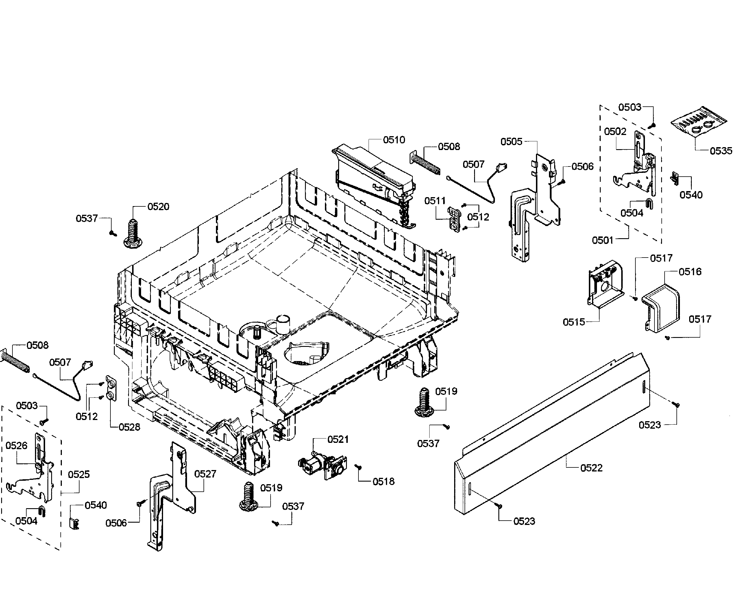 Kenmore Elite 63013912012 base assy diagram