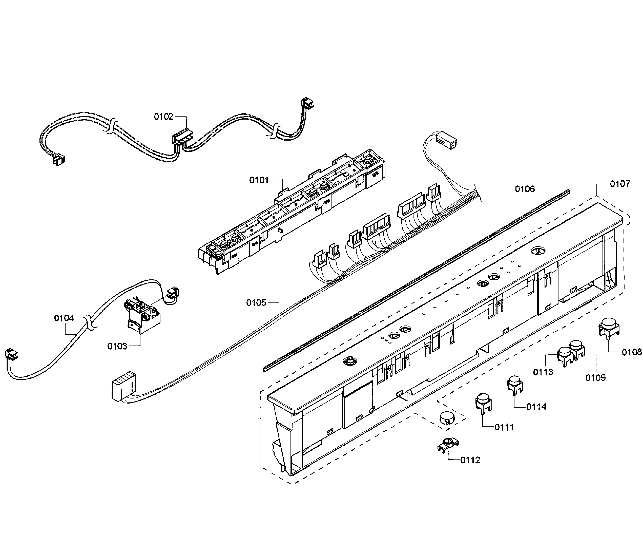Kenmore Elite 63013912013 control panel diagram