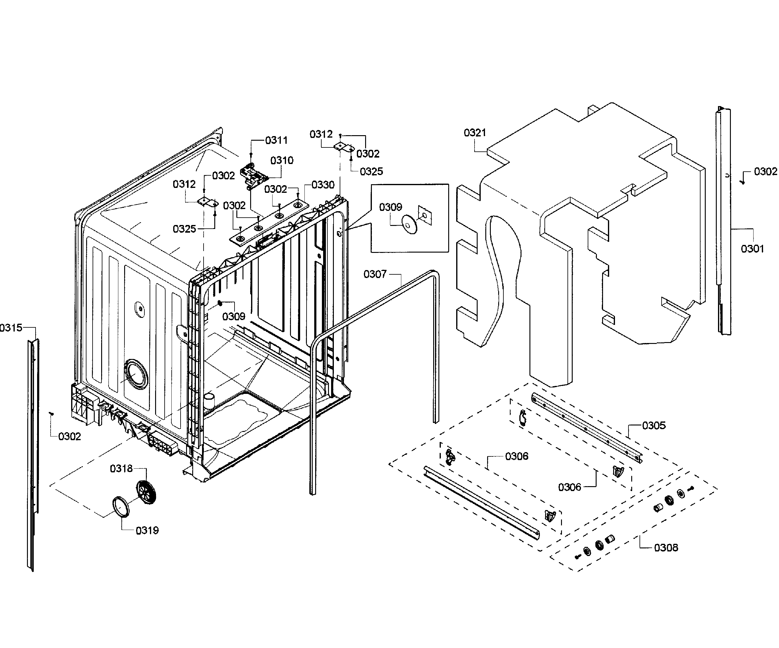 Kenmore Elite 63013912013 cabinet diagram