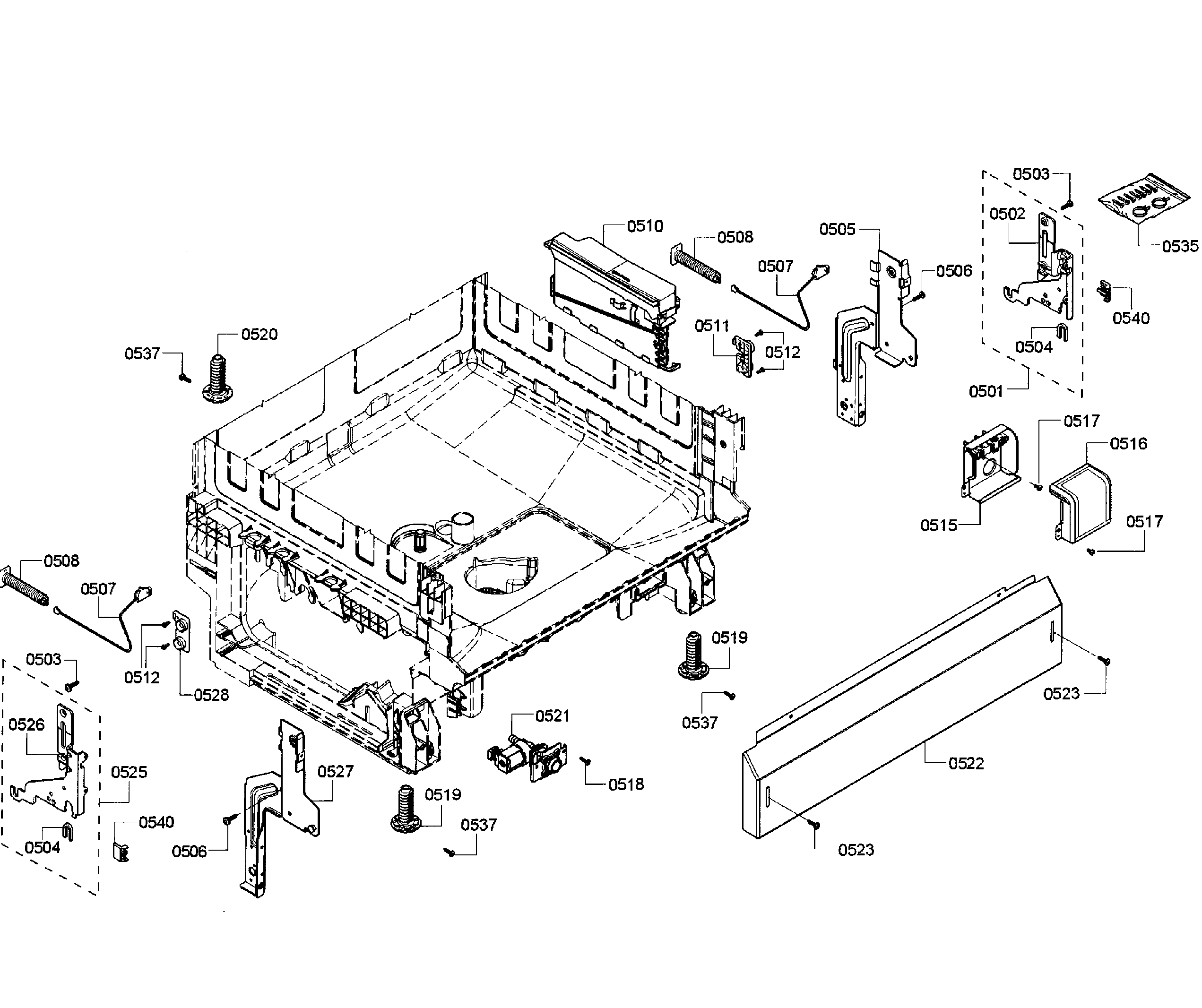 Kenmore Elite 63013912013 base assy diagram