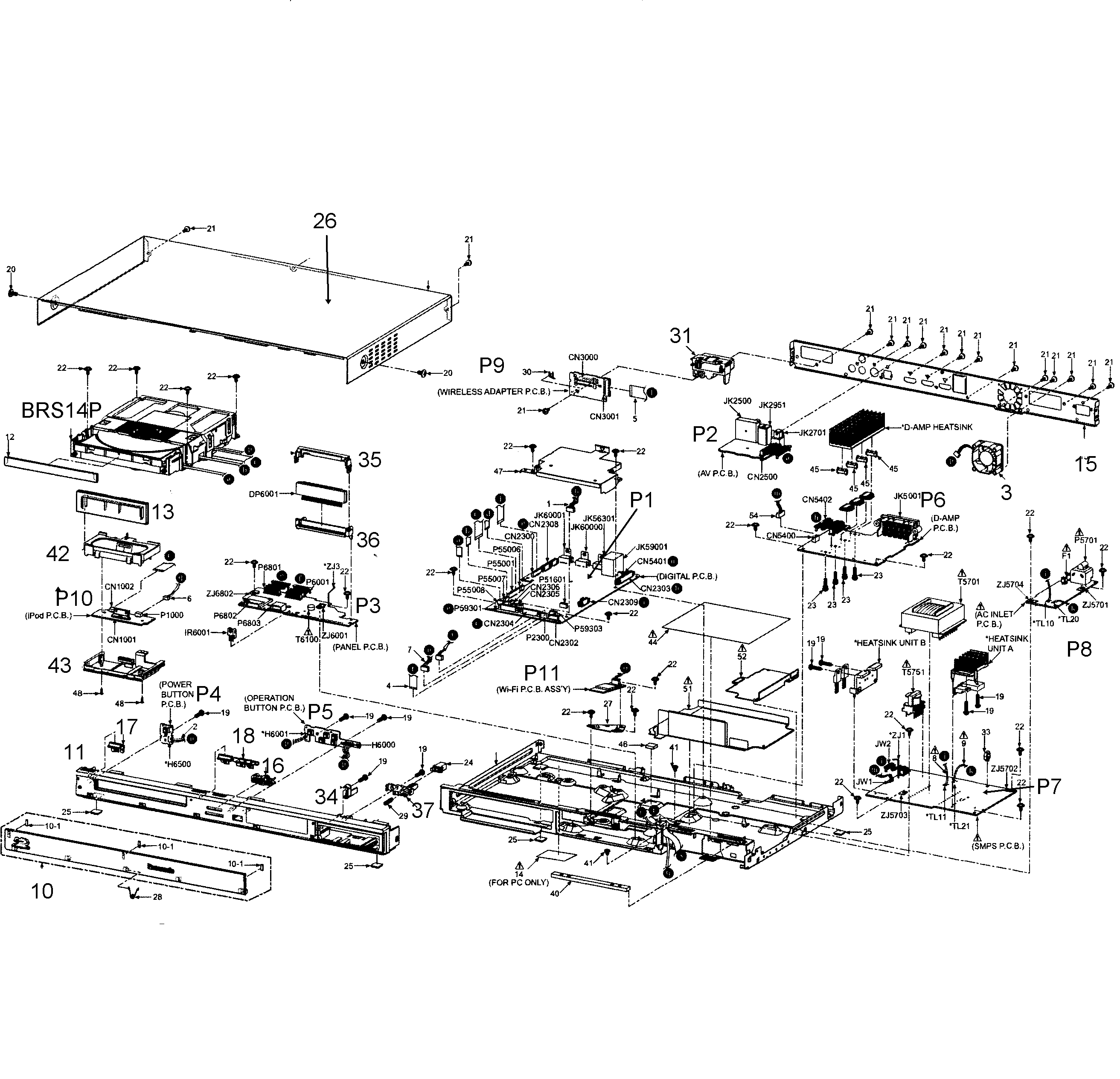 Panasonic SC-BTT490P dvd system diagram