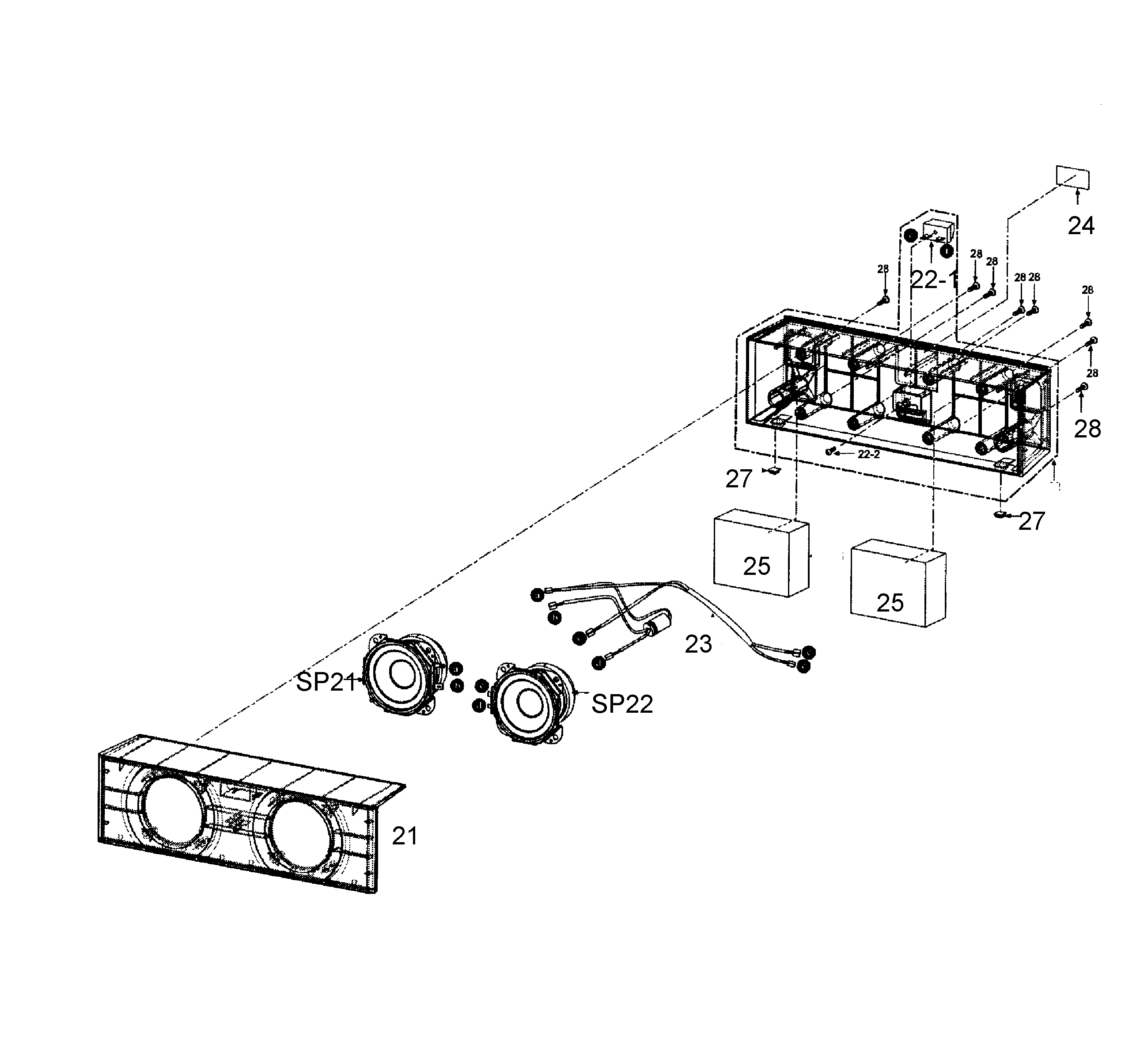 Panasonic SC-BTT490P speaker diagram