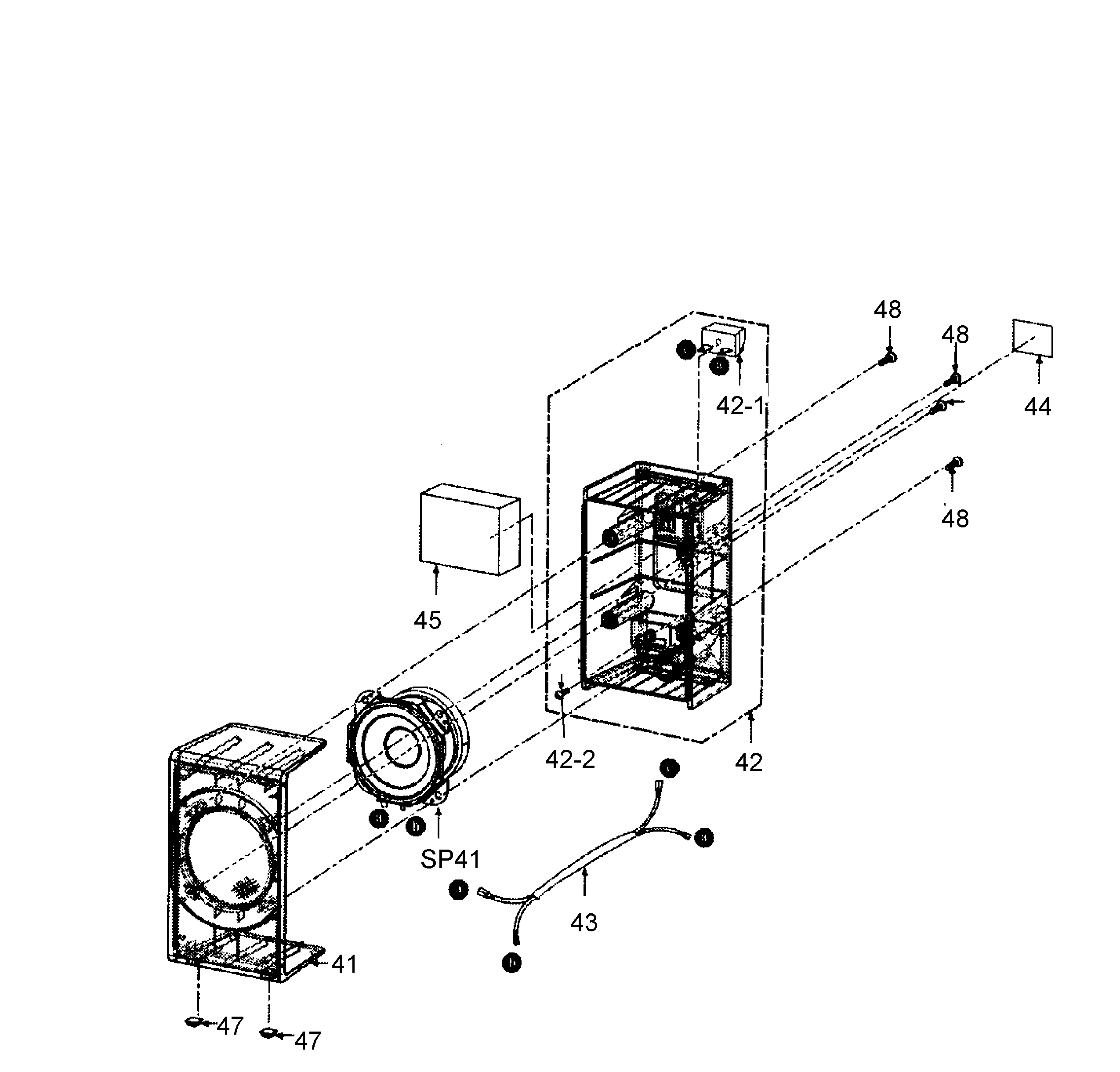 Panasonic SC-BTT490P speaker diagram