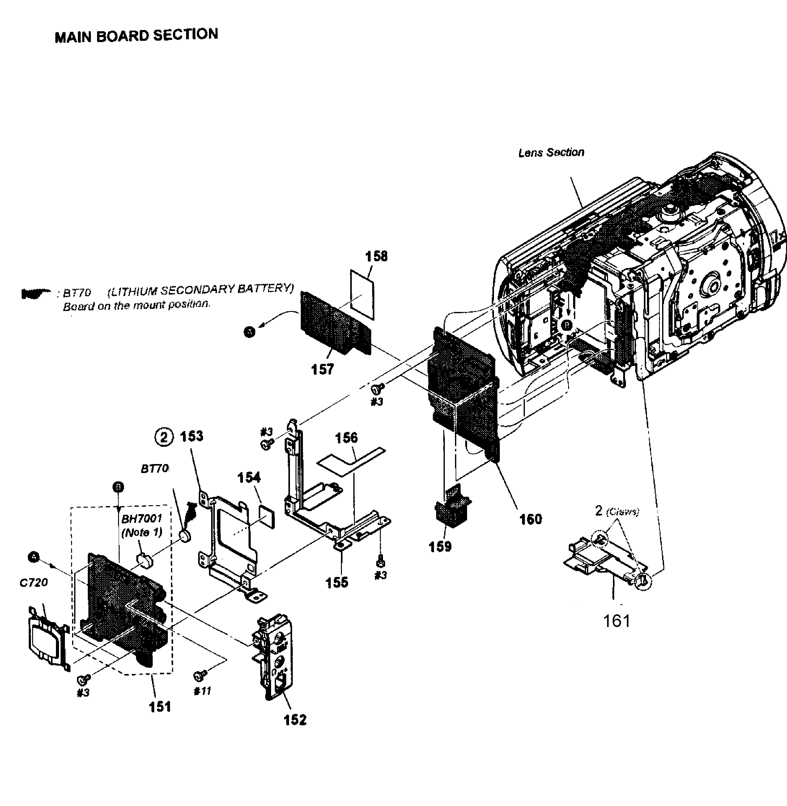 Sony HDR-PJ760V main pcb diagram