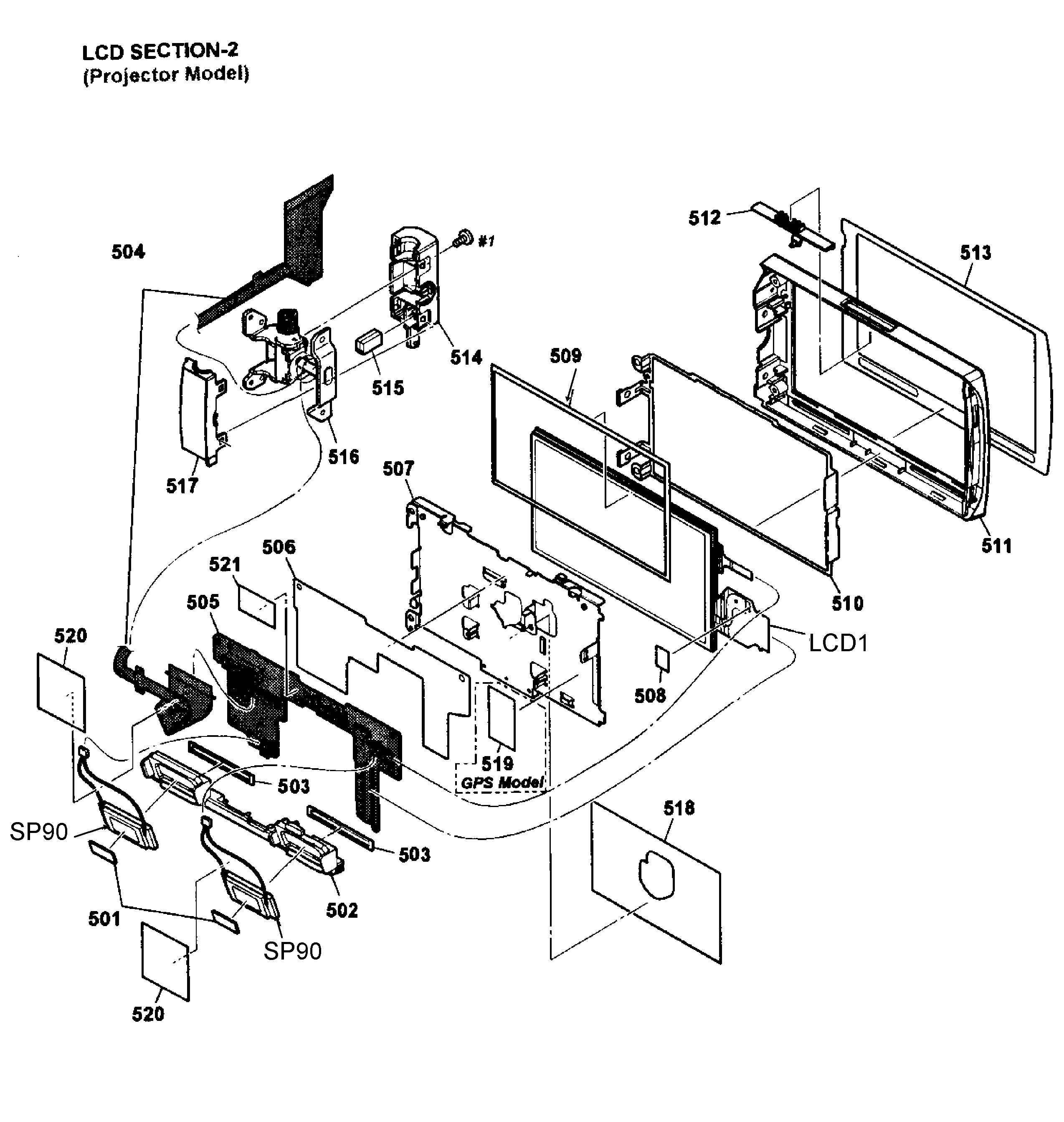 Sony HDR-PJ580V lcd-2 diagram
