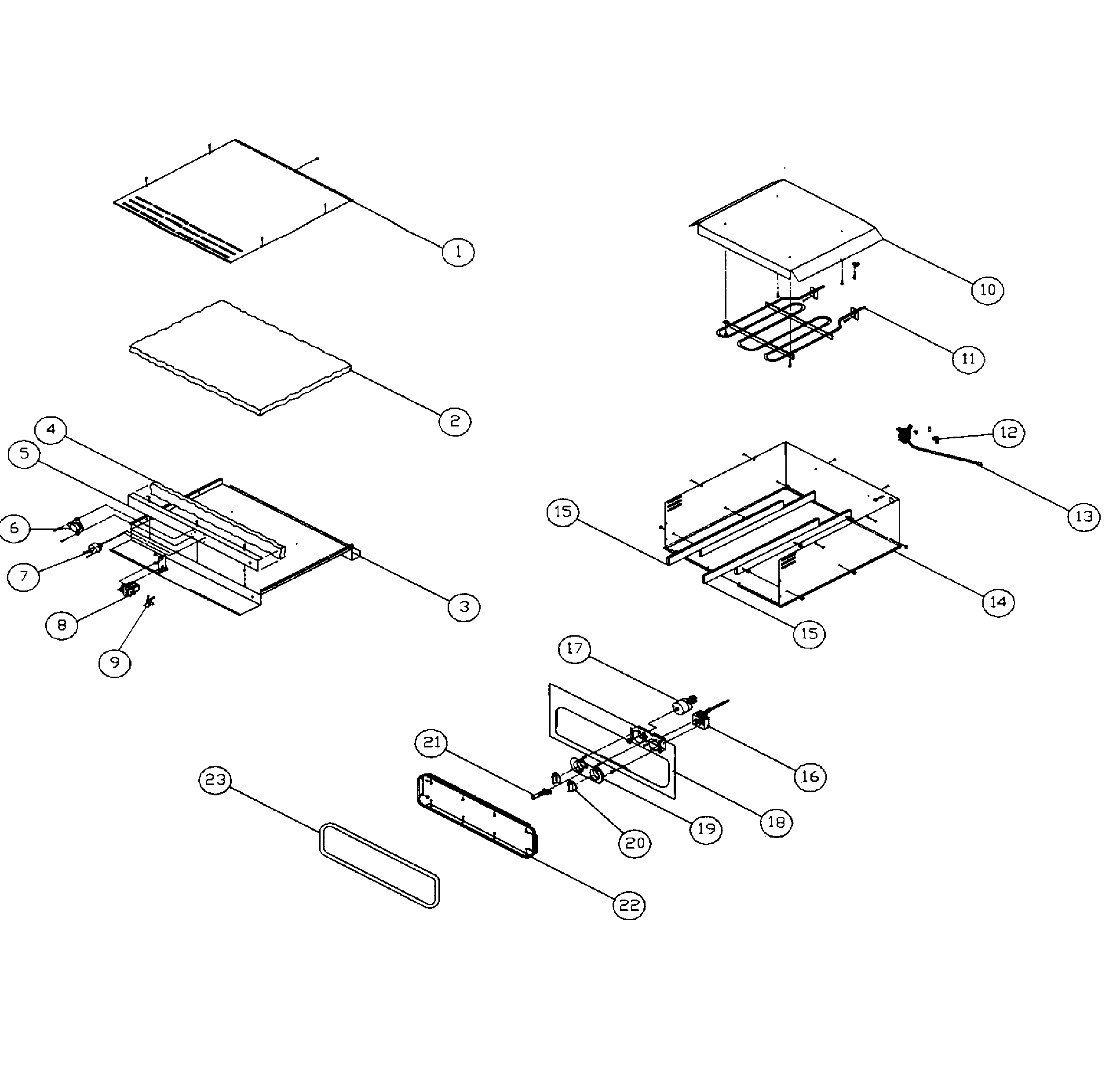 Dacor DWO30 chassis assy diagram