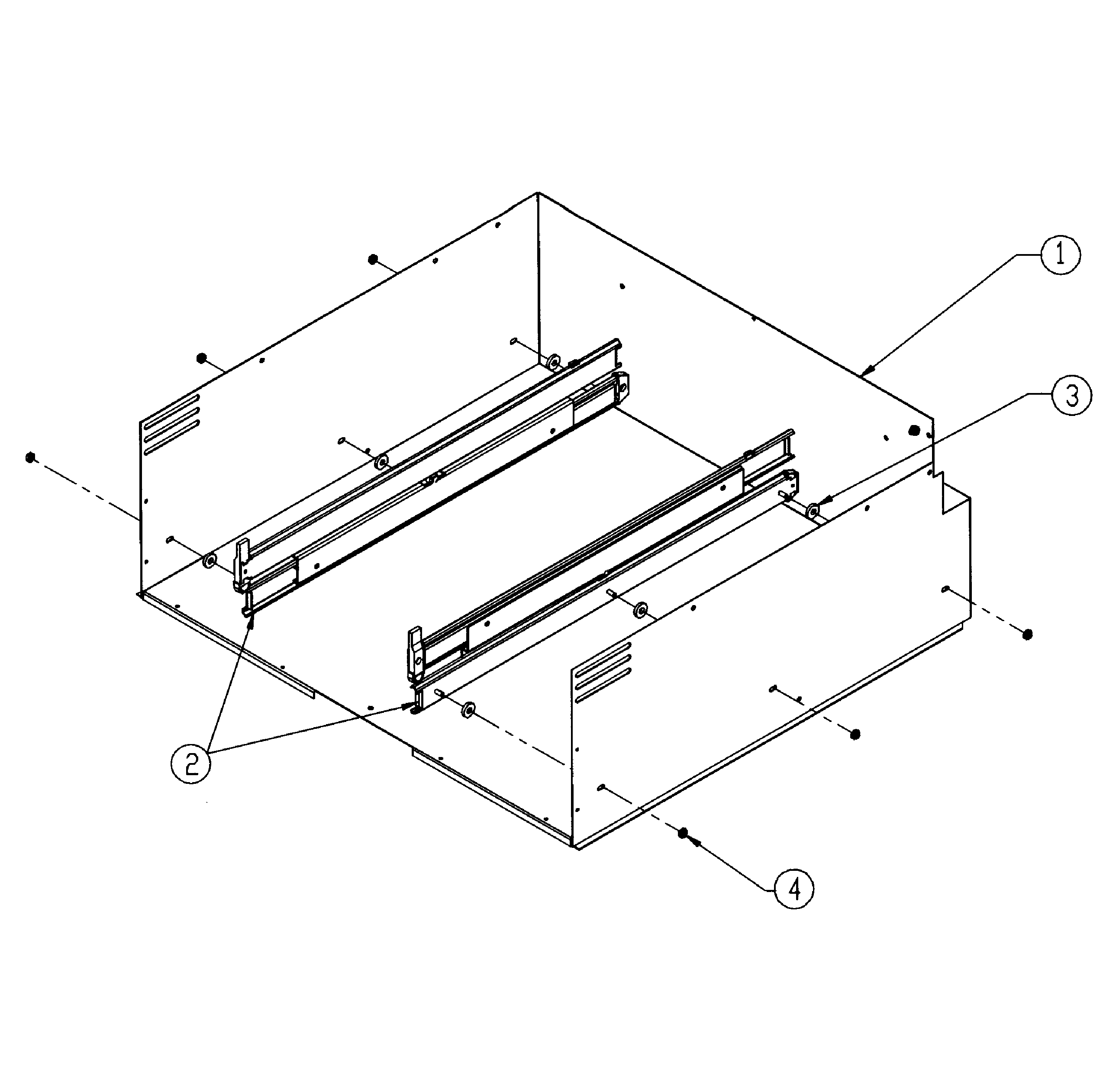 Dacor PW30 cabinet assy diagram