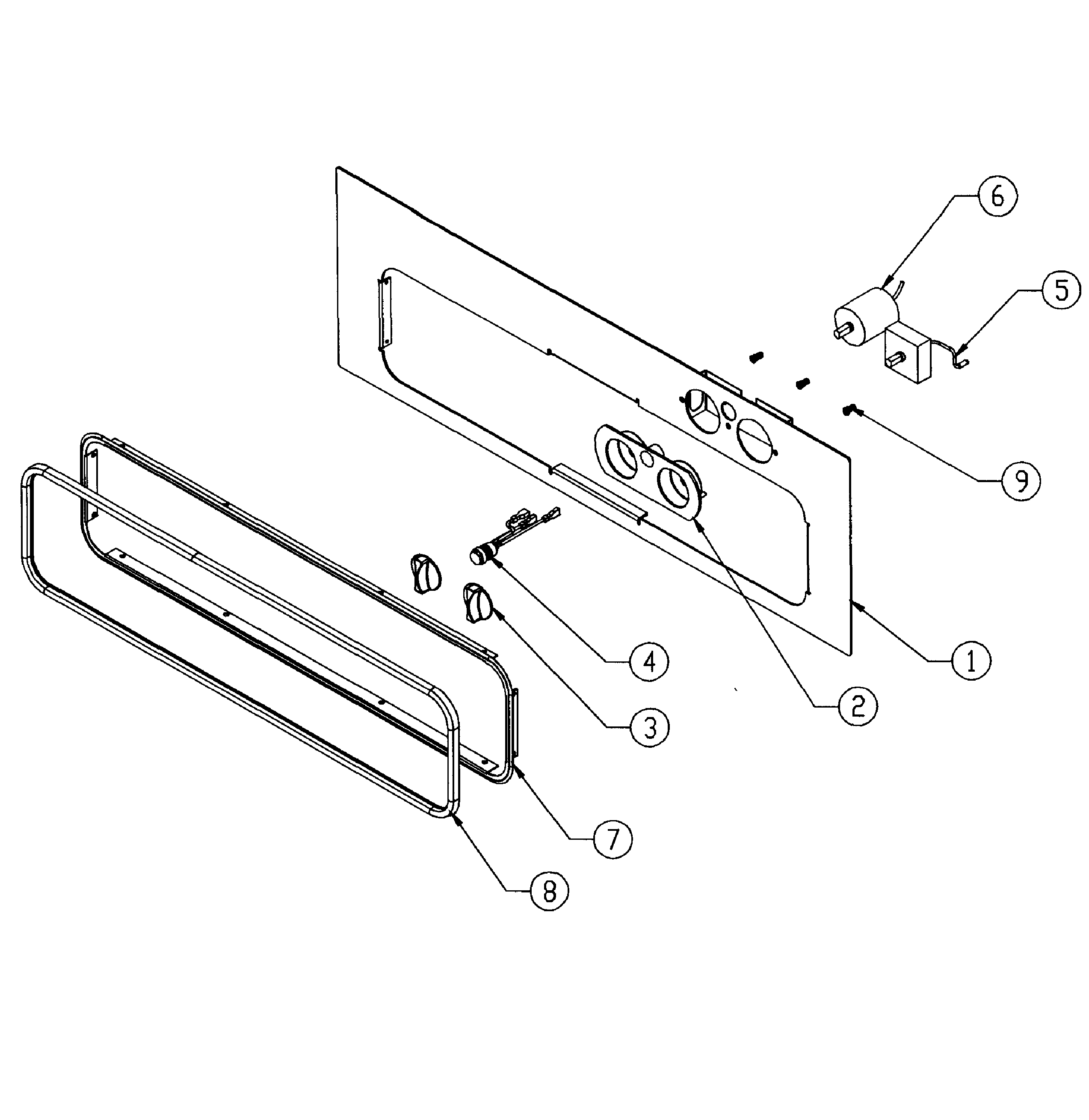 Dacor PW30 front frame diagram