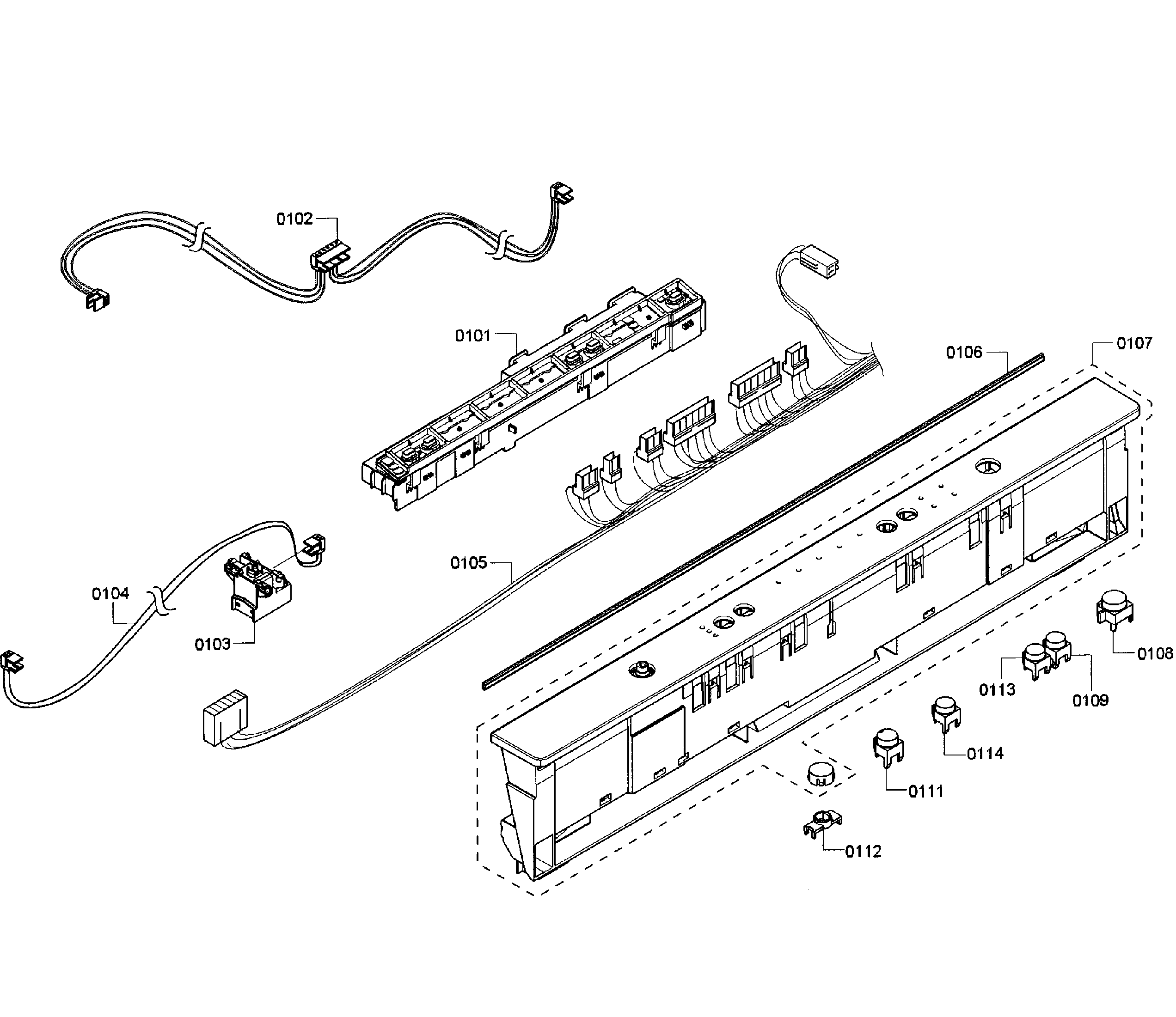 Kenmore Elite 63013913012 control panel diagram