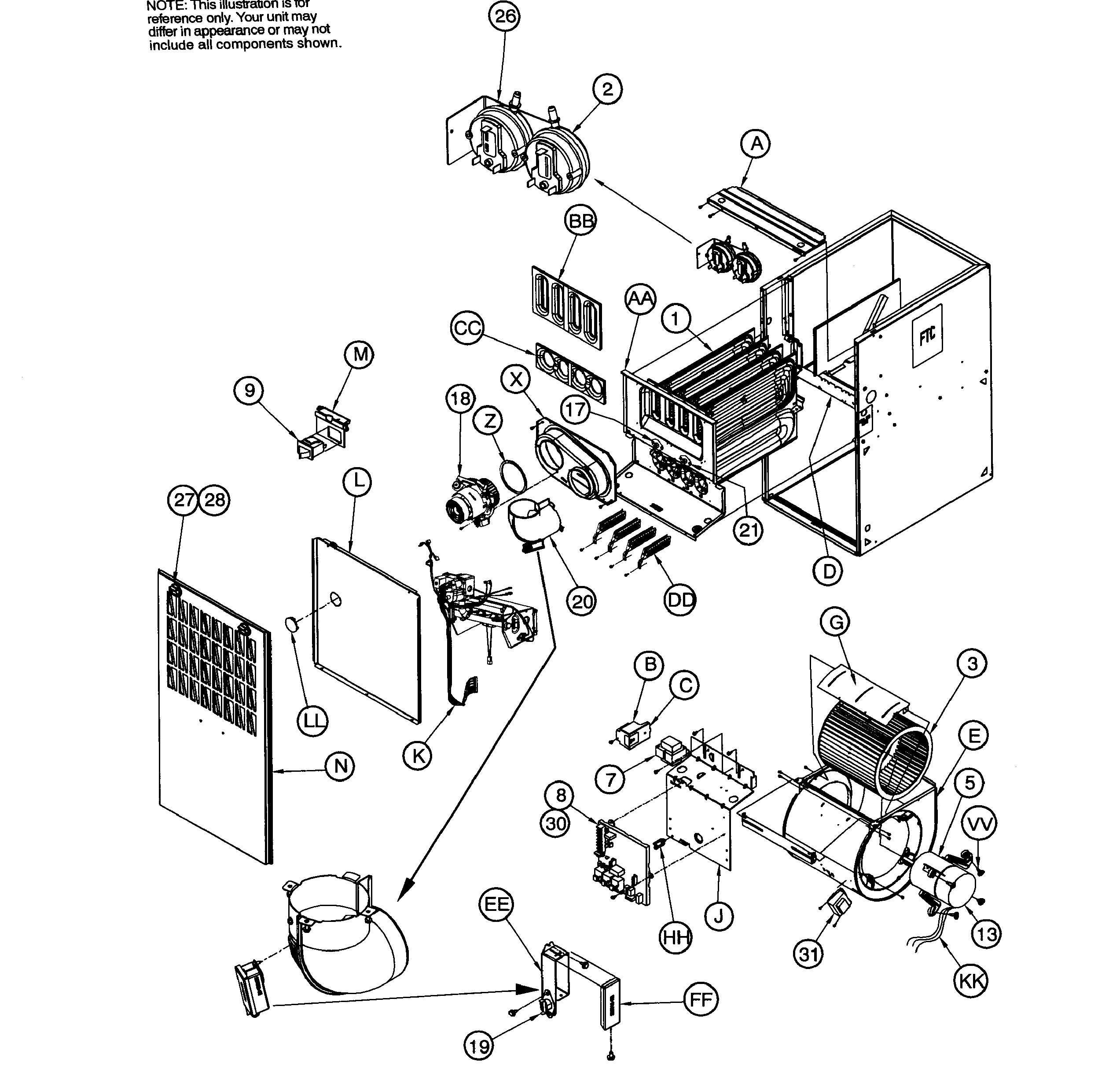 ICP F8MVL1352422A1 cabinet assy diagram