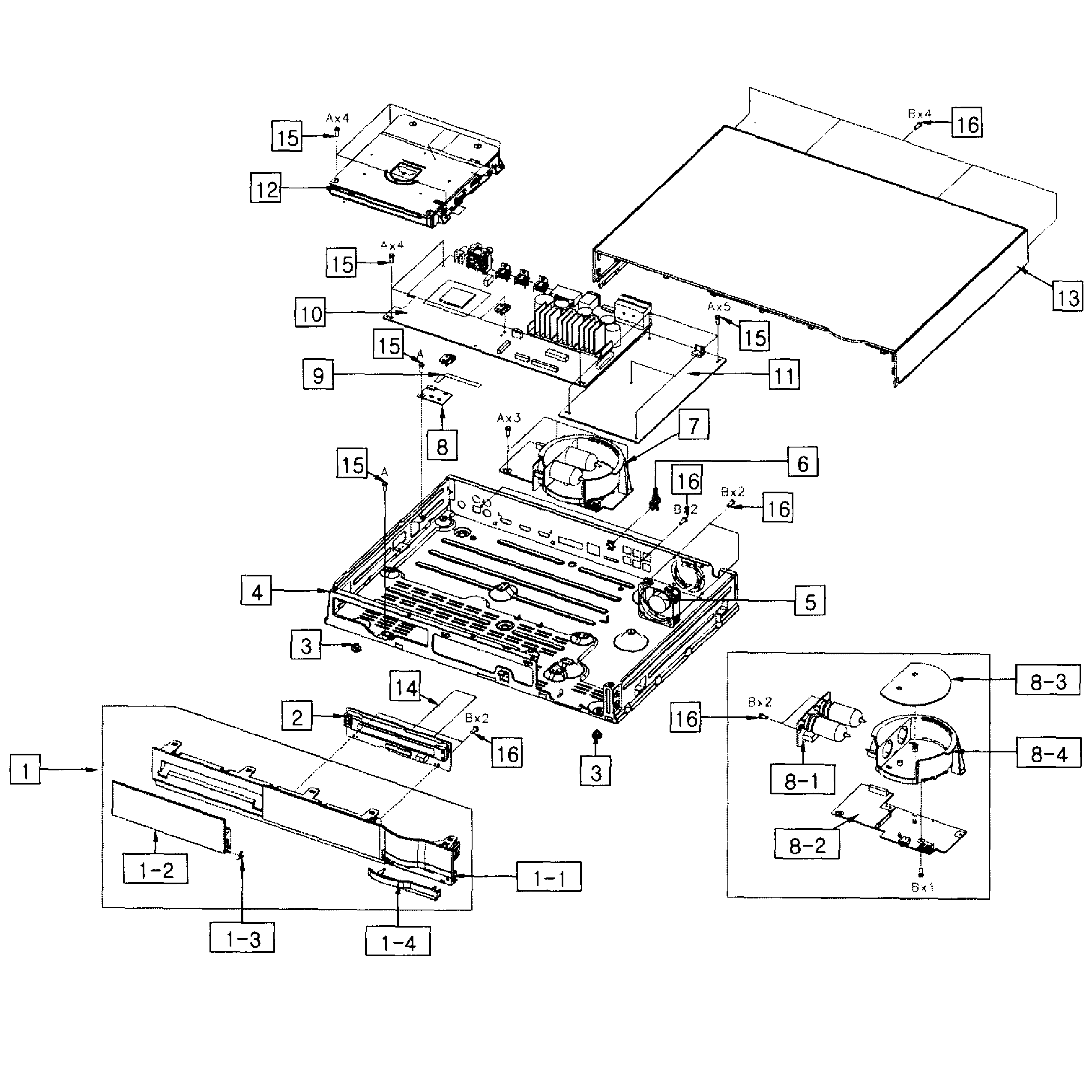 Samsung HT-E6730W/ZA-PF03 cabinet parts diagram
