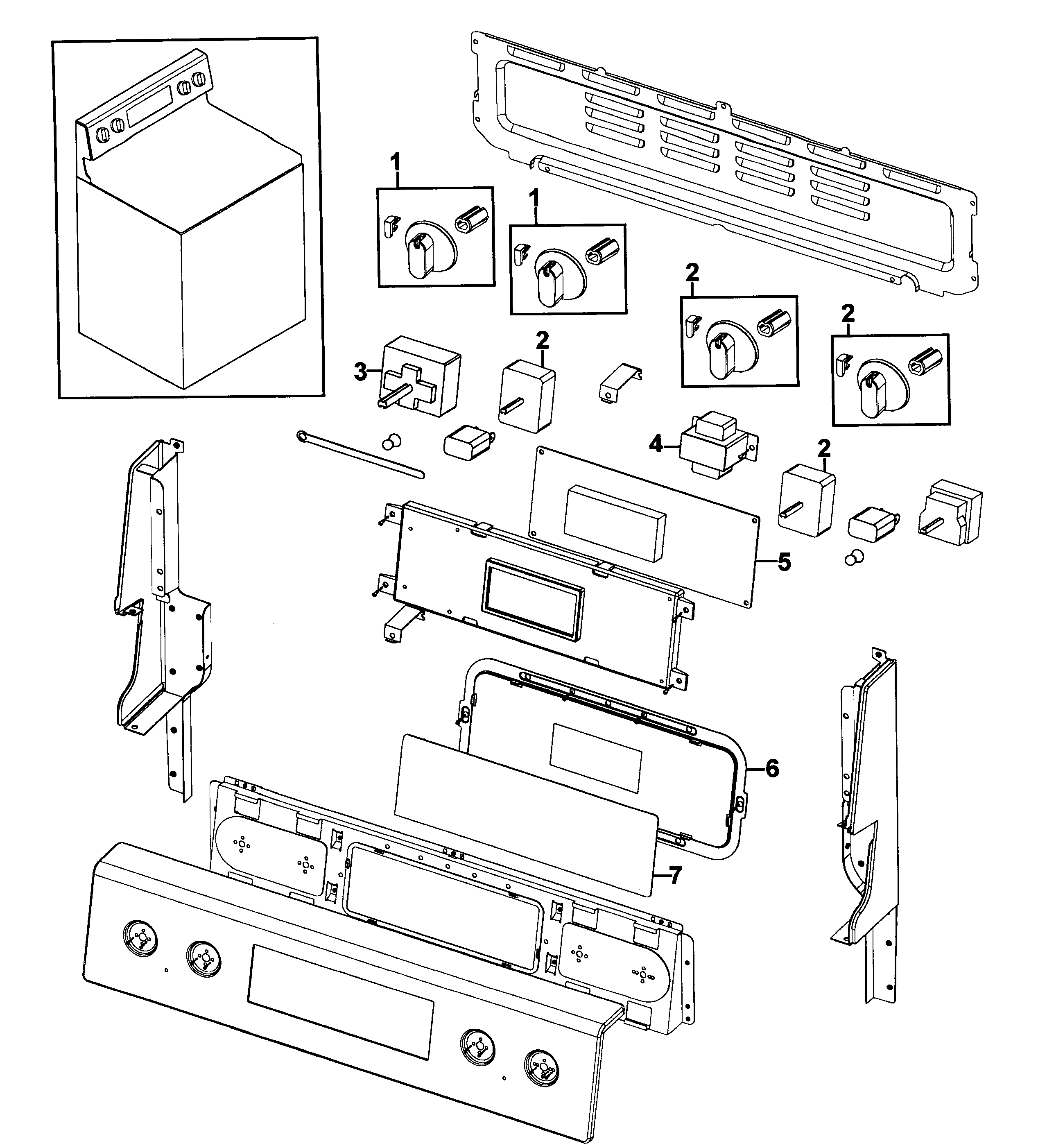 Samsung NE595R0ABBB/AA-00 control assy diagram