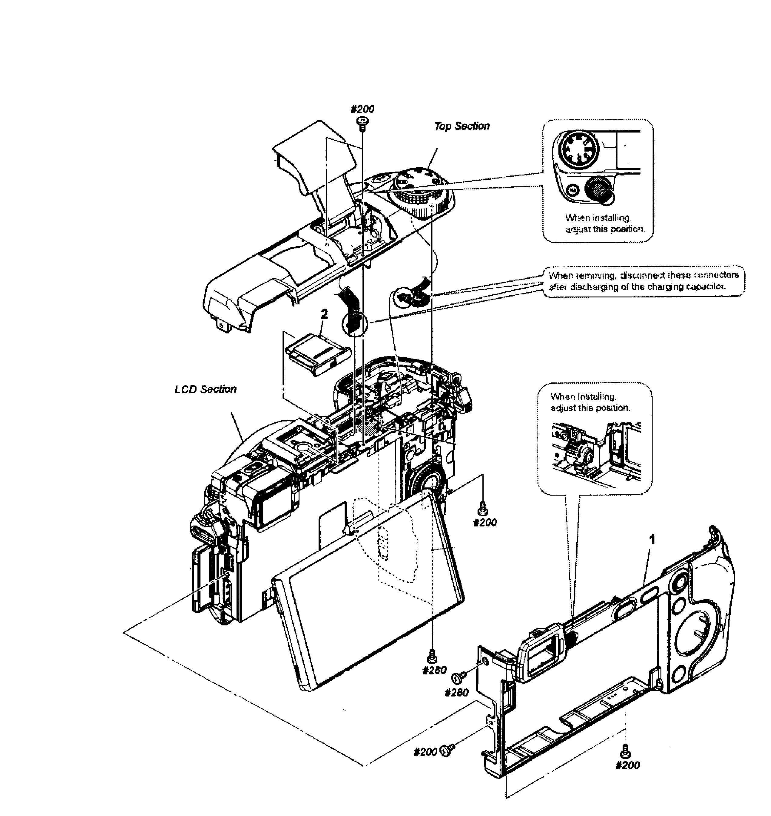 Sony NEX-6 rear assy diagram
