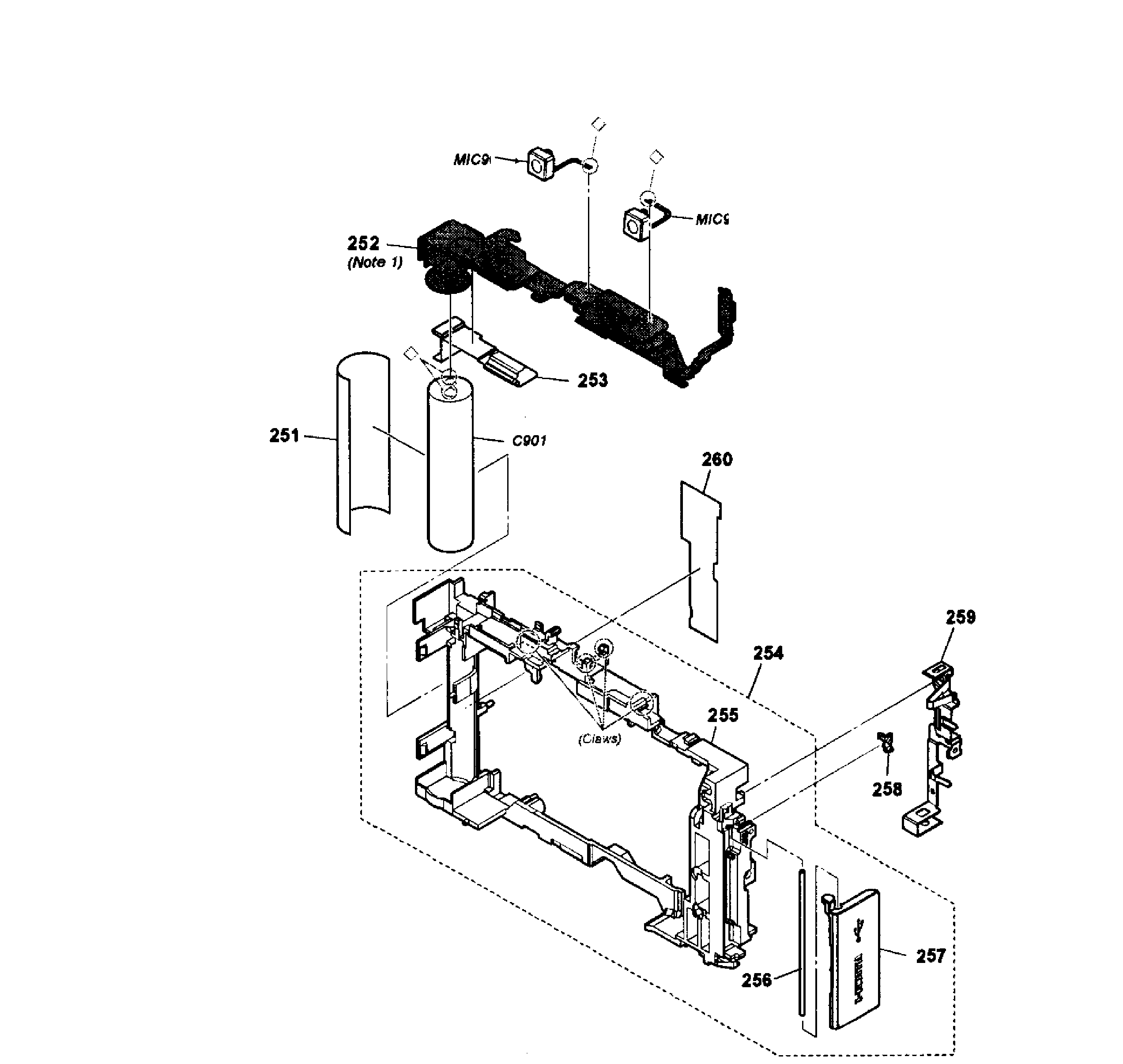 Sony NEX-6 jc base assy diagram