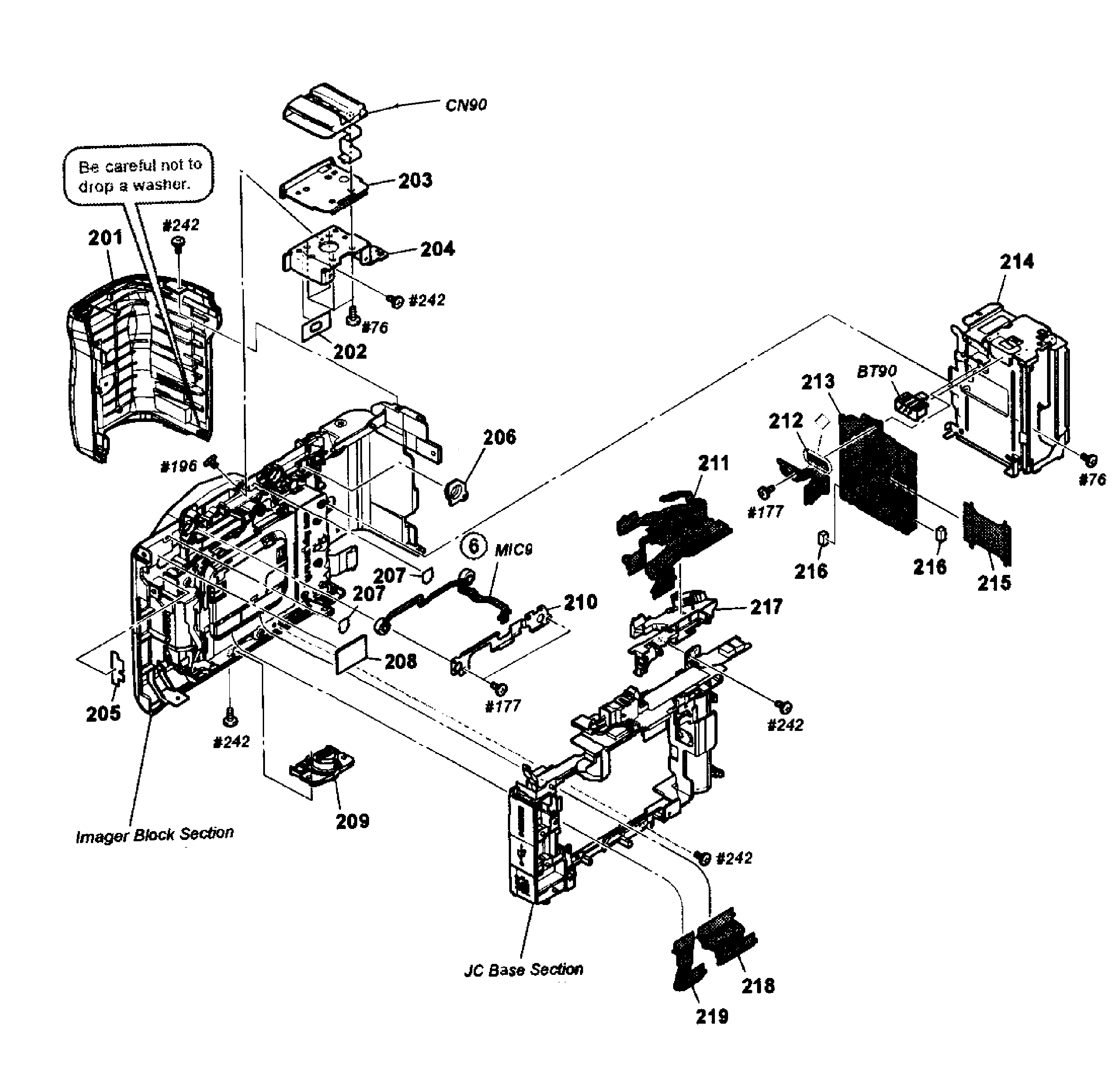 Sony NEX-7K overall assy diagram