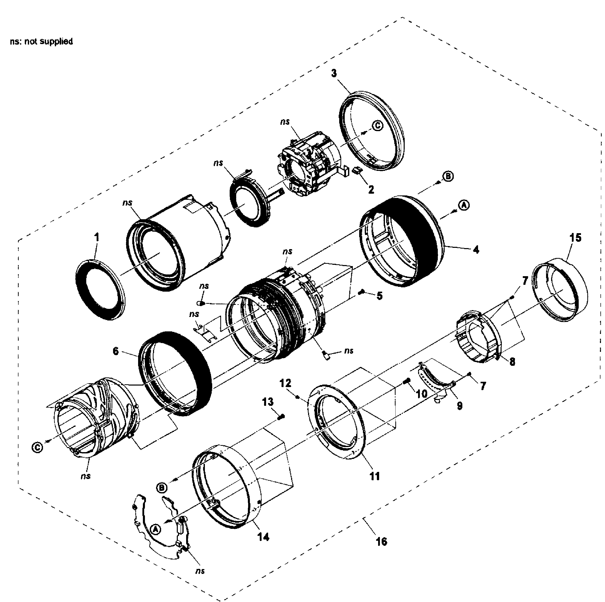 Sony NEX-7K lens assy diagram