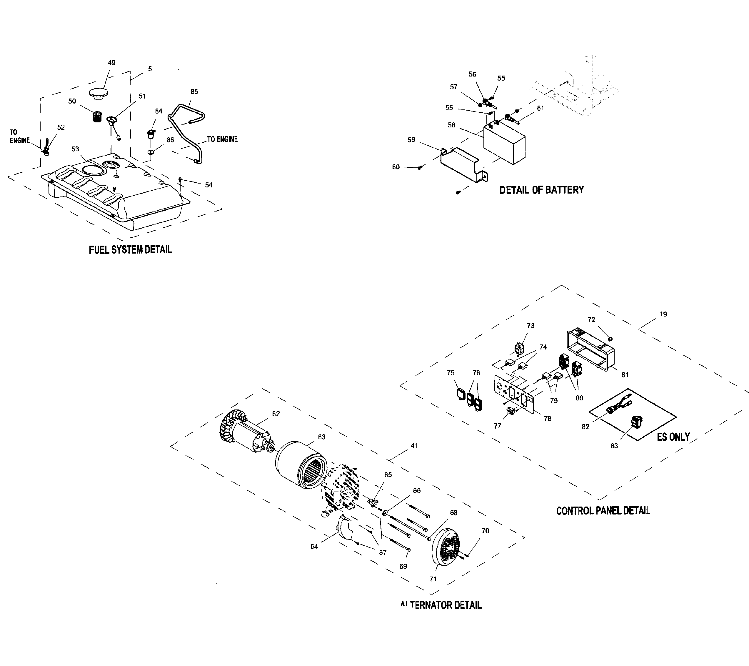 Generac 5939-4 main sub assy diagram