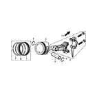 Generac GP7500E-5943-3 piston assy diagram