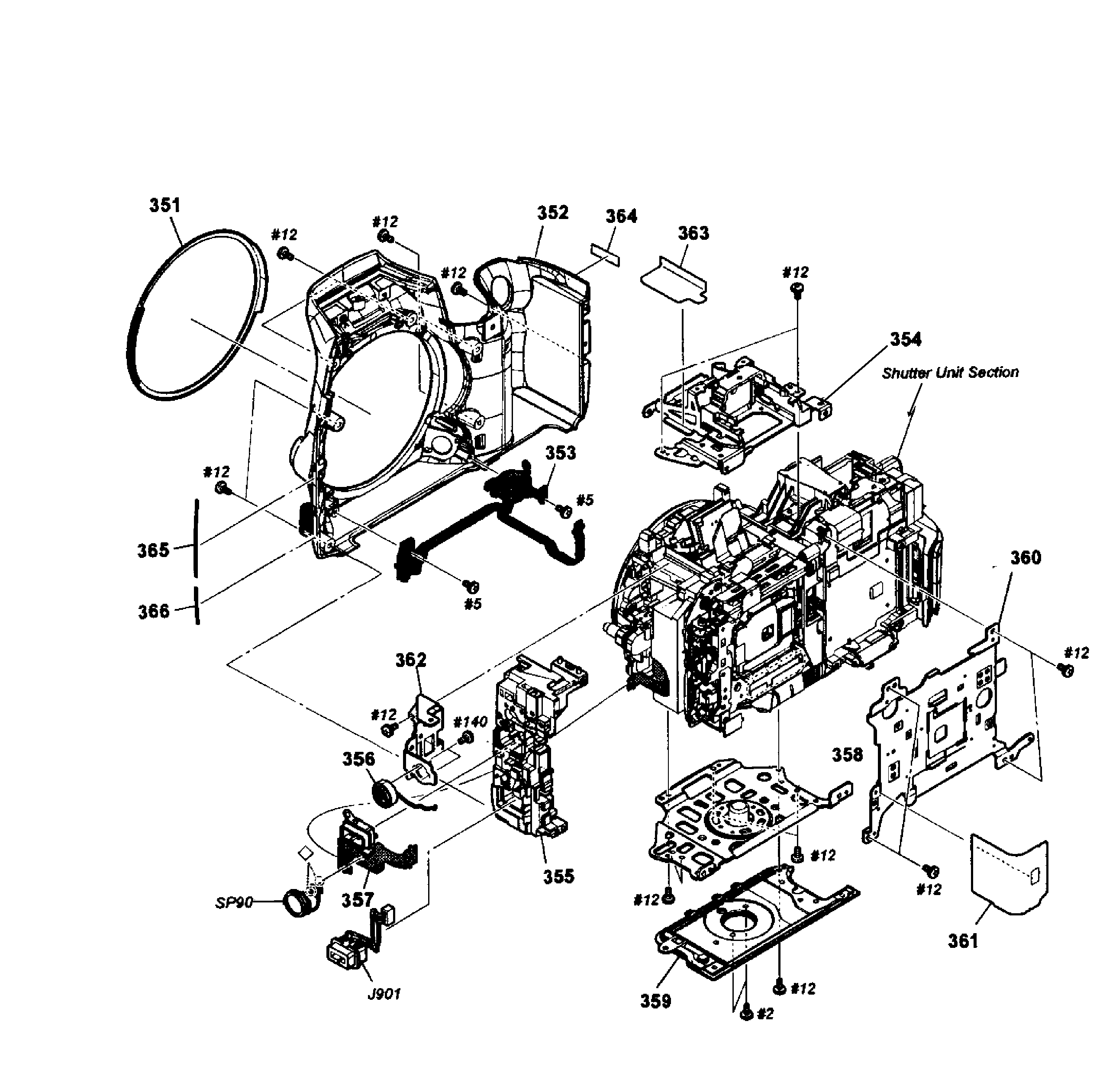 Sony SLT-A77VM front cover diagram